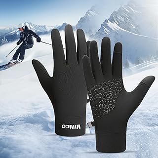 Guantes térmicos para correr con pantalla táctil para hombres y mujeres, para deportes al aire libre, antideslizantes, para clima frío, para correr, senderismo, ciclismo