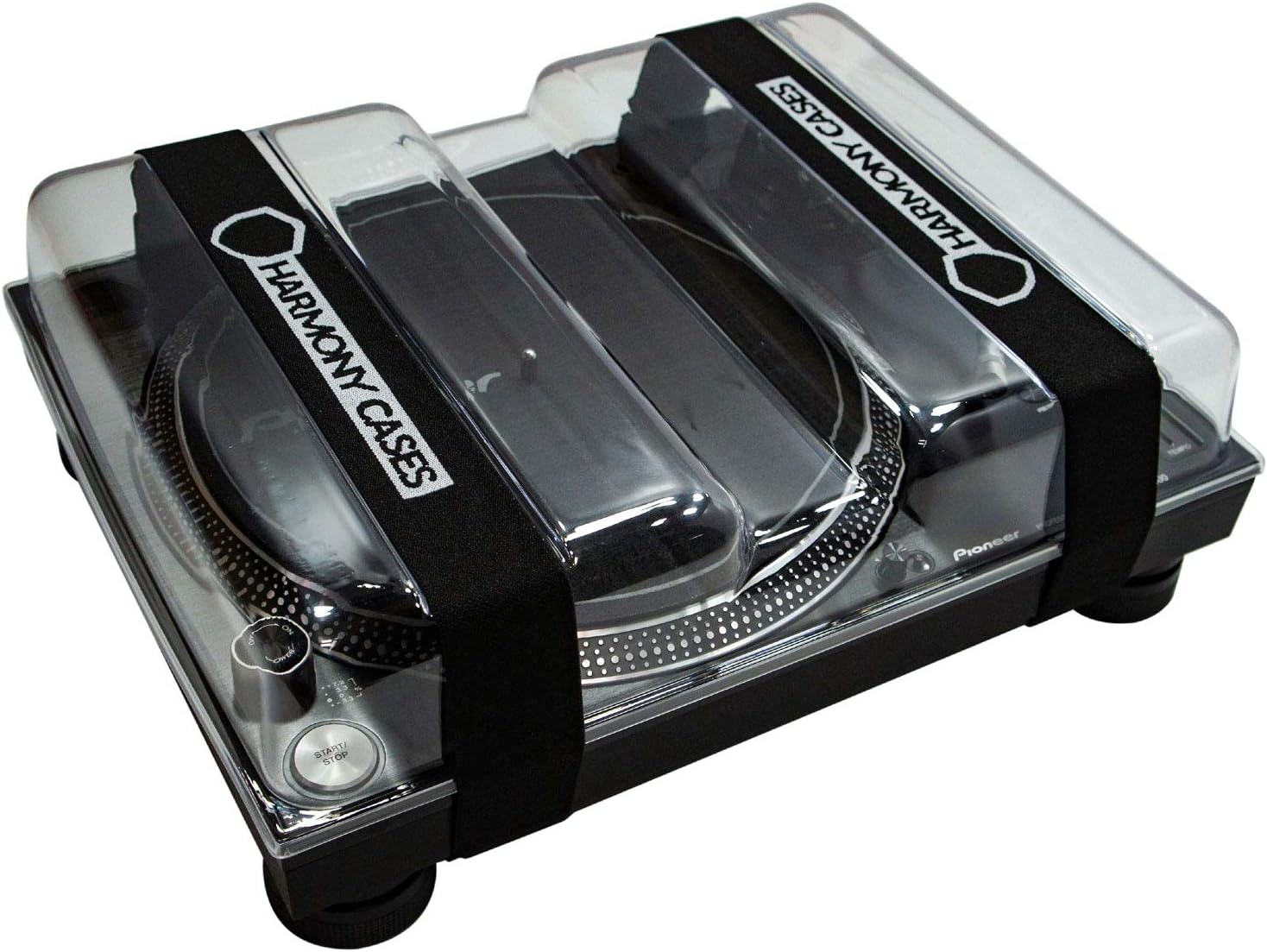 Harmony Audio Cases HC-DC3 Protective DJ Gear Saver Polycarbonate Hard Plastic Dust Cover Case Compatible with Technics SL-1210 MK1-6 Turntable Deck (Includes Stretch Bands)