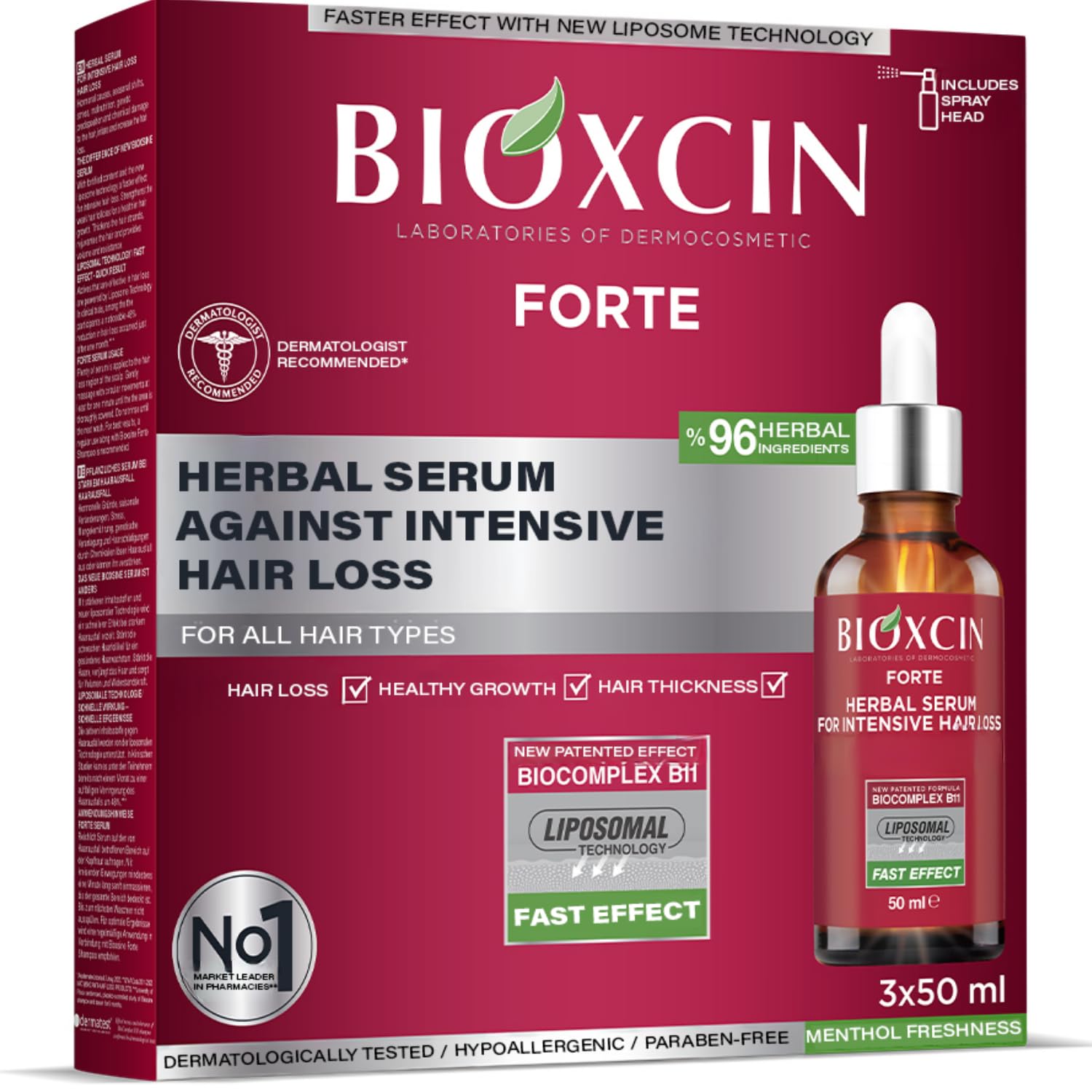 BIOXCIN SERUM FOR INTENSIVE HAIR LOSS (3 x 50 ml)