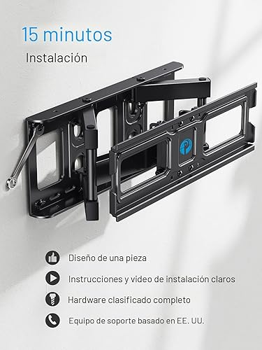 Miniatura 4 de Pipishell Soporte de pared para TV para televisores LED LCD OLED 4K de 26-70 pulgadas de hasta 99 libras, soporte de montaje de TV de movimiento