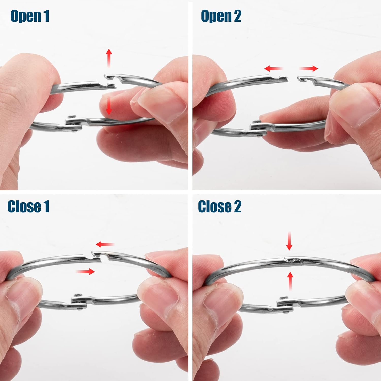 Buy OFFPLEX Loose Leaf Binder Rings 2 Inch (20 Pack) Premium Nickel Plated Steel Book Rings