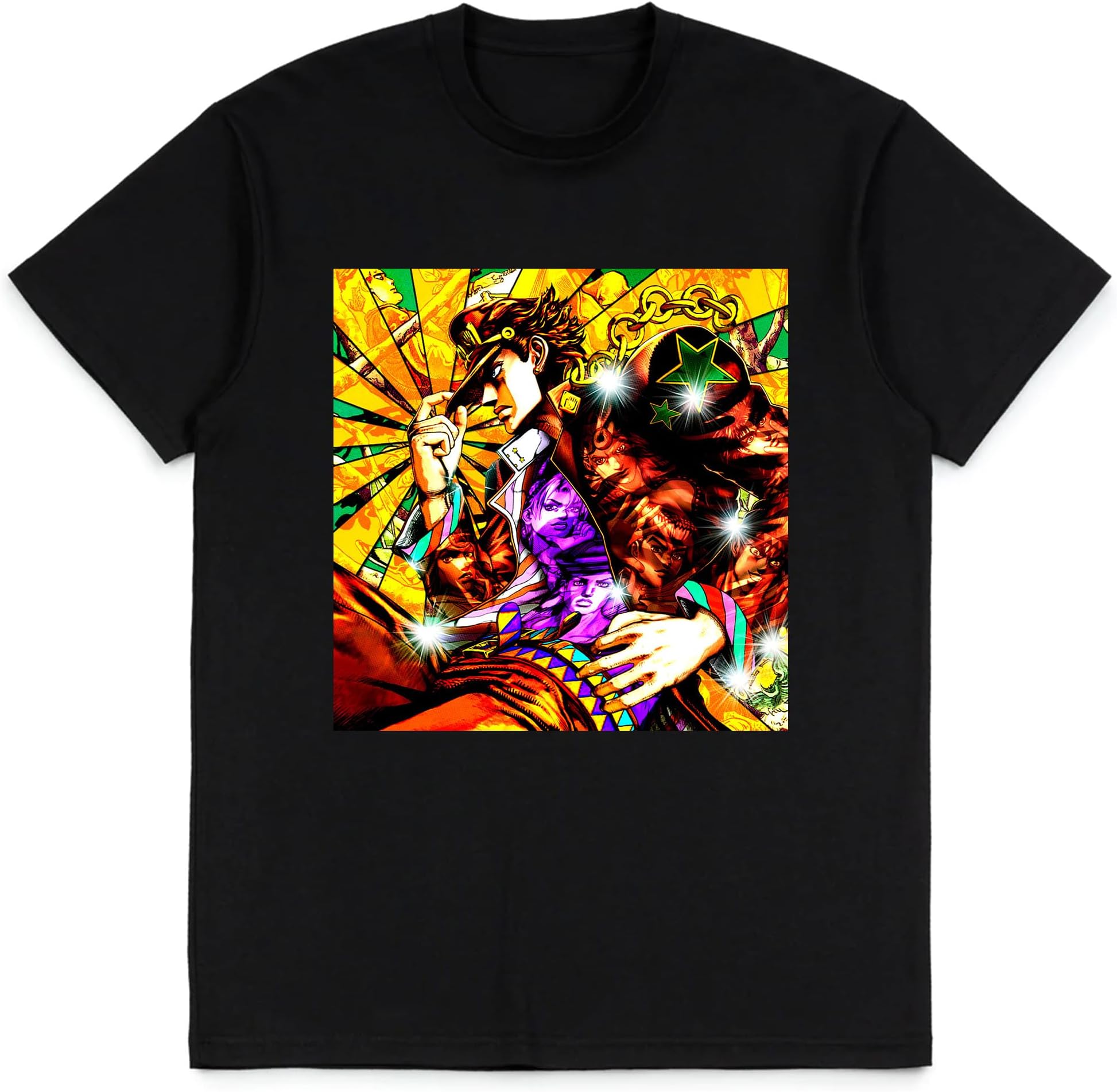 JoJo's Bizarre AdventureShirt Merch Poster Manga t Shirt Men Kids Women 3D Print t-Shirts Cotton Black tee Shirt