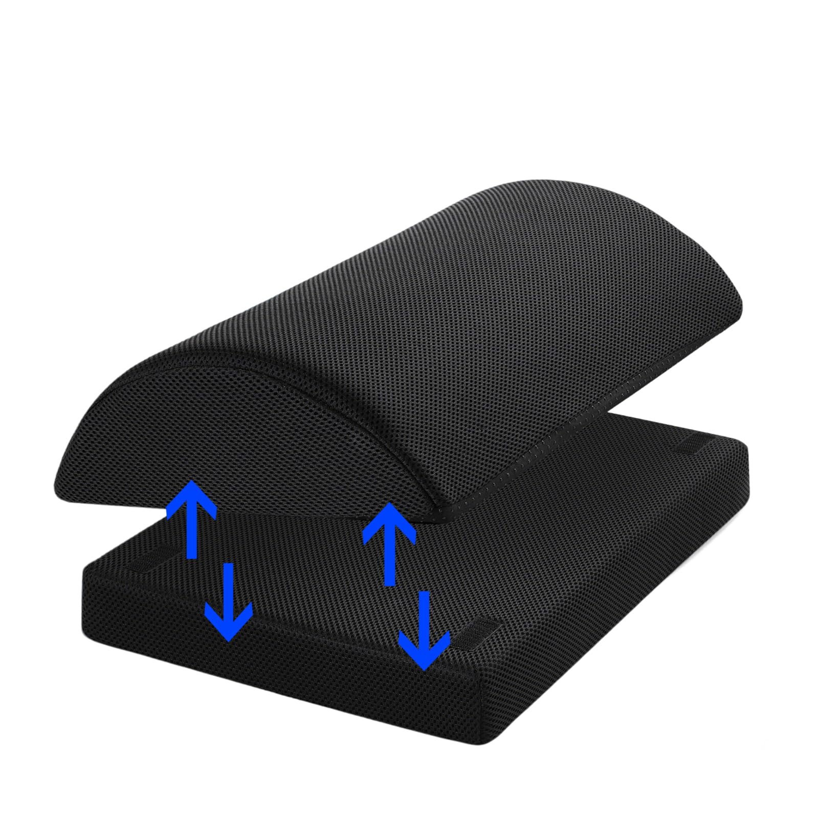 Warmiehomy Adjustable Footrest, Under Desk Foot Rest, Ergonomic Foot Stool with Memory Foam, 2-Height Leg Elevation Pillow with Removable Washable Cover & Non-Slip Bottom for Home, Office, Travel