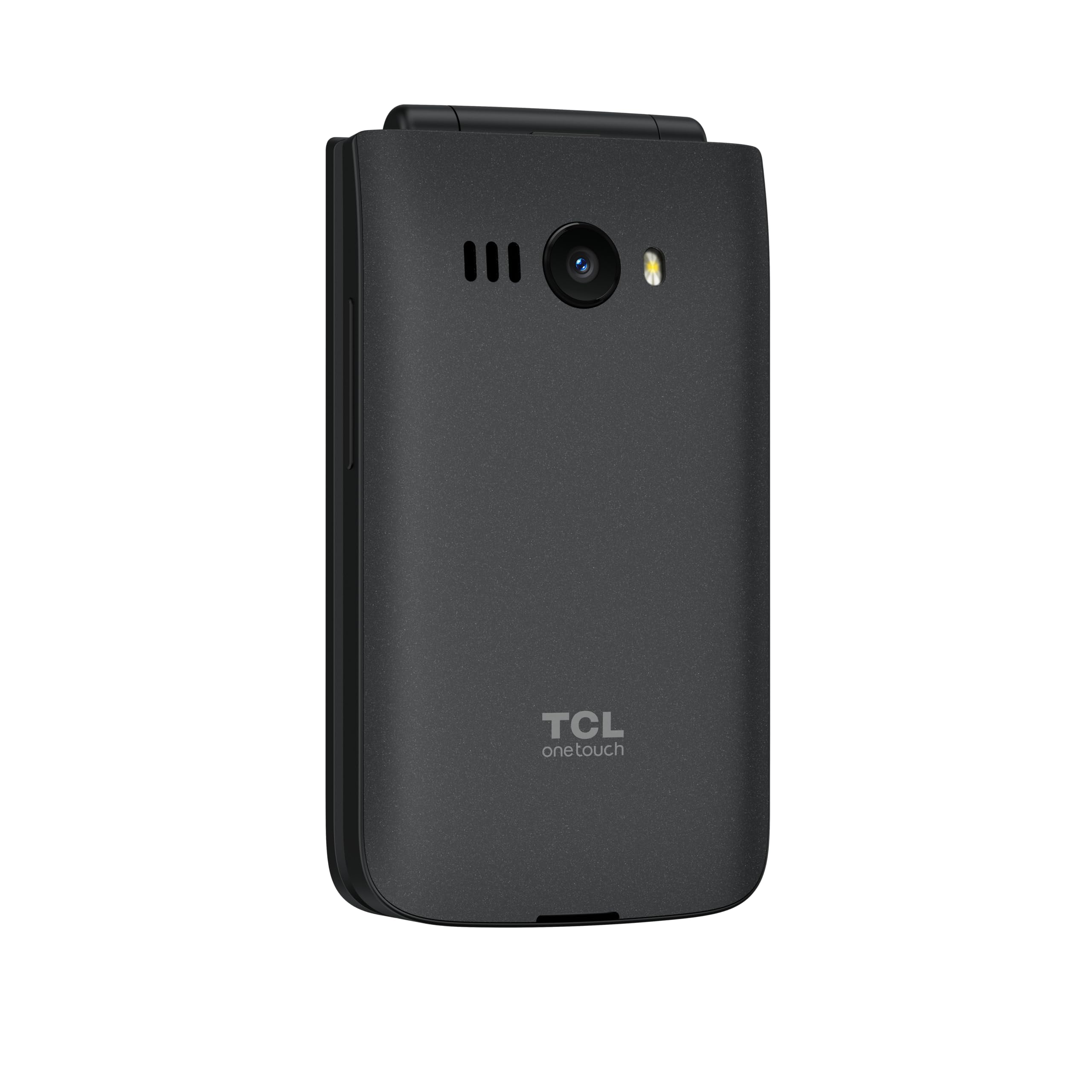TCL Onetouch 4043 smartfon, łatwy w obsłudze, duże przyciski, 4G, dwa wyświetlacze z klipsem, latarka, akumulator 1380 mAh, Bluetooth, Dual-SIM, złącze audio 3,5 mm, ze stacją ładującą (kolor szary)