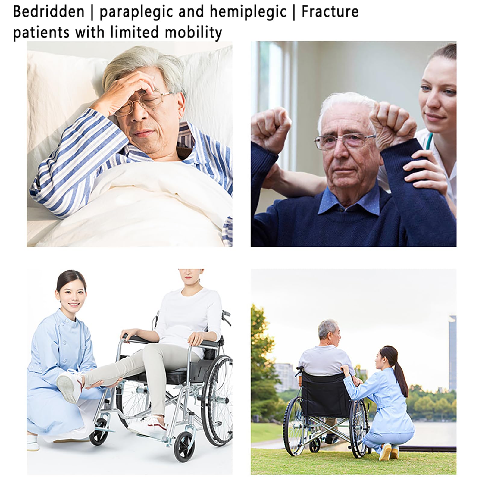 Cinturón De Transferencia para Grúa De Pacientes, Arnés Portátil con 3 Asas De Respaldo, Altura Ajustable Y Tejido Suave para La Piel, Fácil De Limpiar, para Transferir Pacientes En Cama