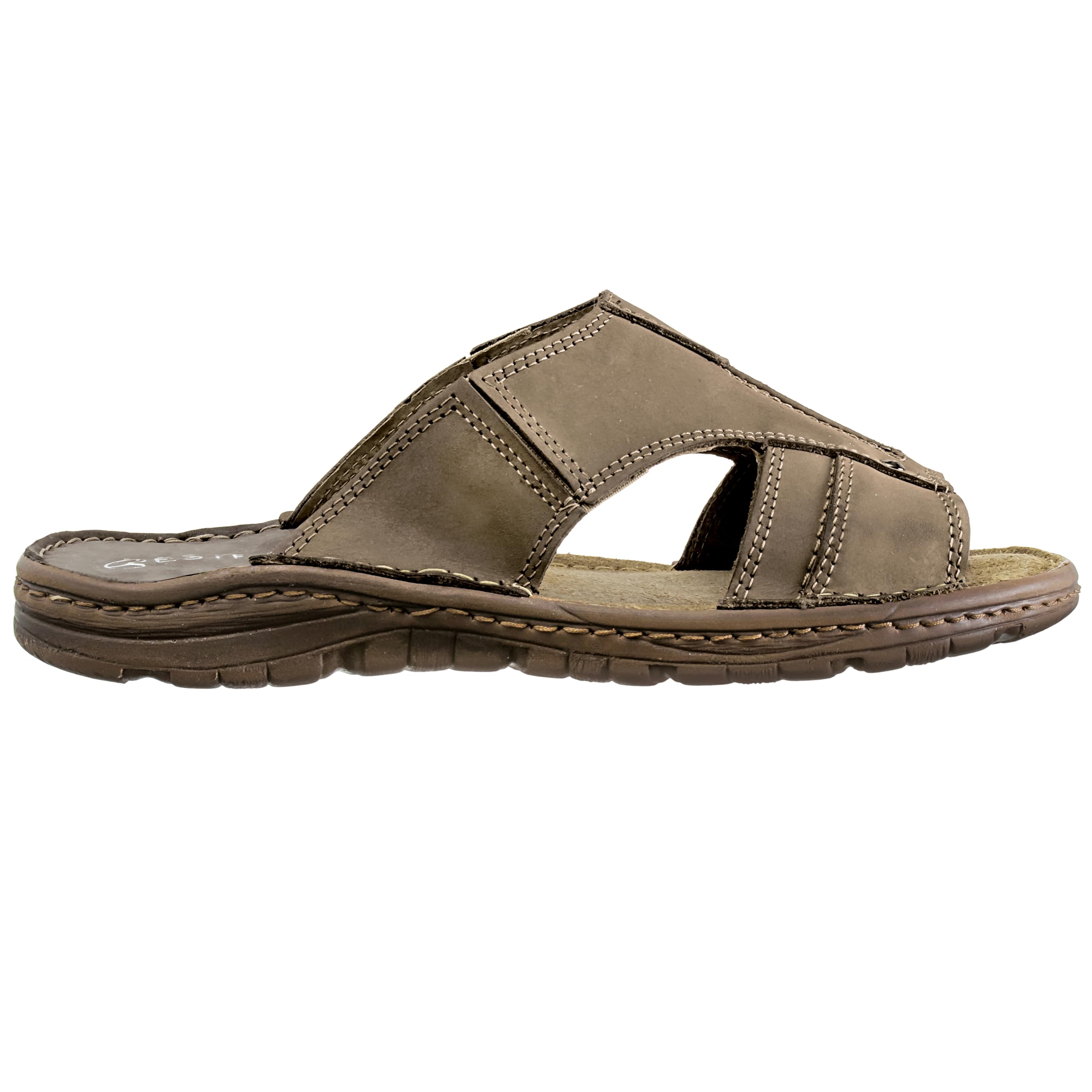 ESTRO Sandalias Hombre Verano Cuero - Sandalias Hombre Cuero Chanclas Piel con Suela Goma Antideslizante s1