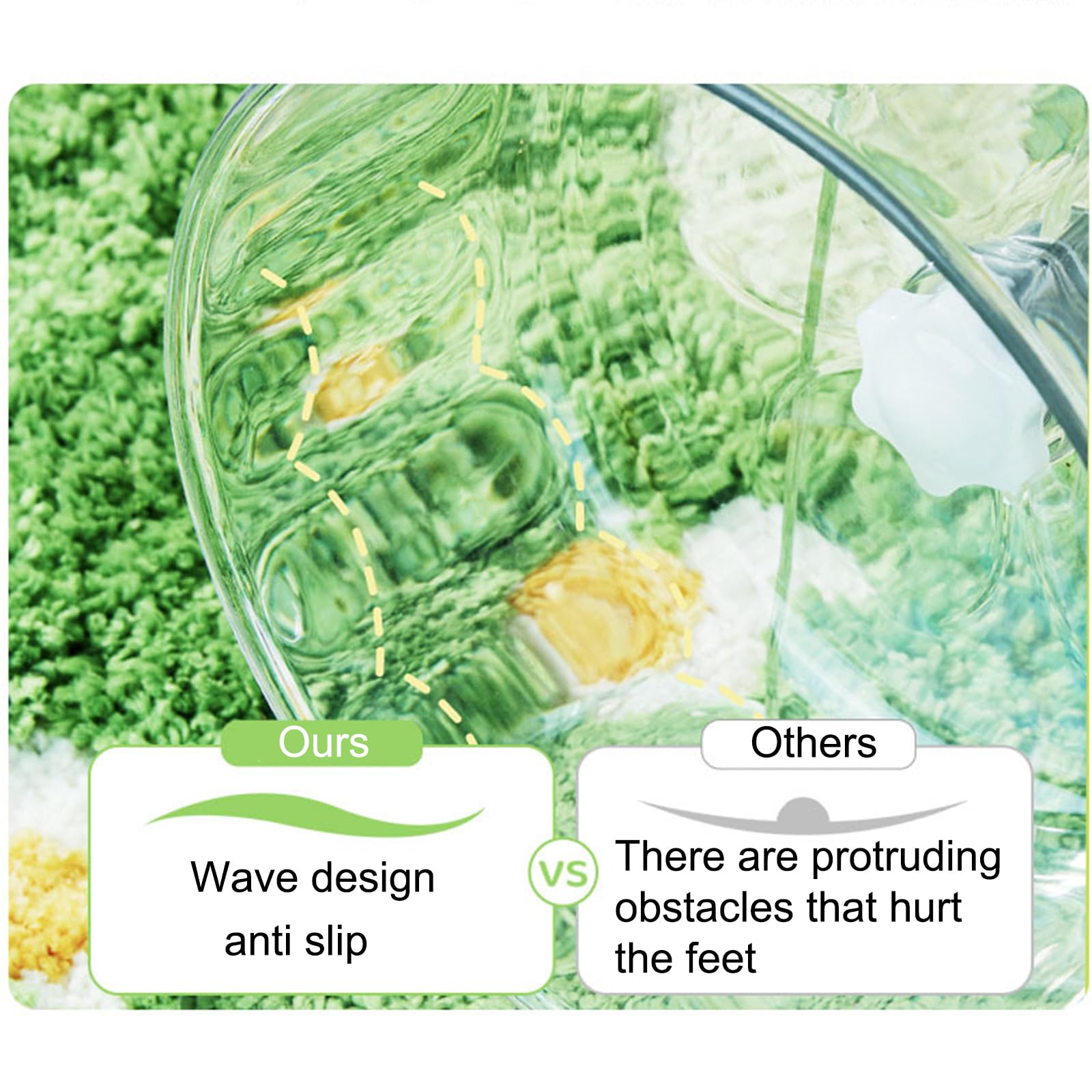 Hamster Wheel, Silent Running Exercise Wheel with Adjustable Stand for Hamster Guinea Pig Gerbil Hedgehog Small Animal Cage Accessories (Clear, 7.1inch) - image 4