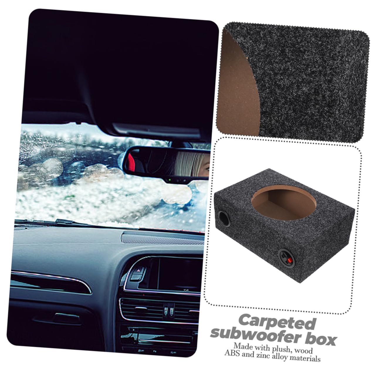 Subwoofer da 10 Pollici Cassa per Subwoofer Auto in Legno Abs Custodia Robusta per Veicoli e Camion, Migliora i Bassi la Qualità Audio per Installazione Semplice e Uso