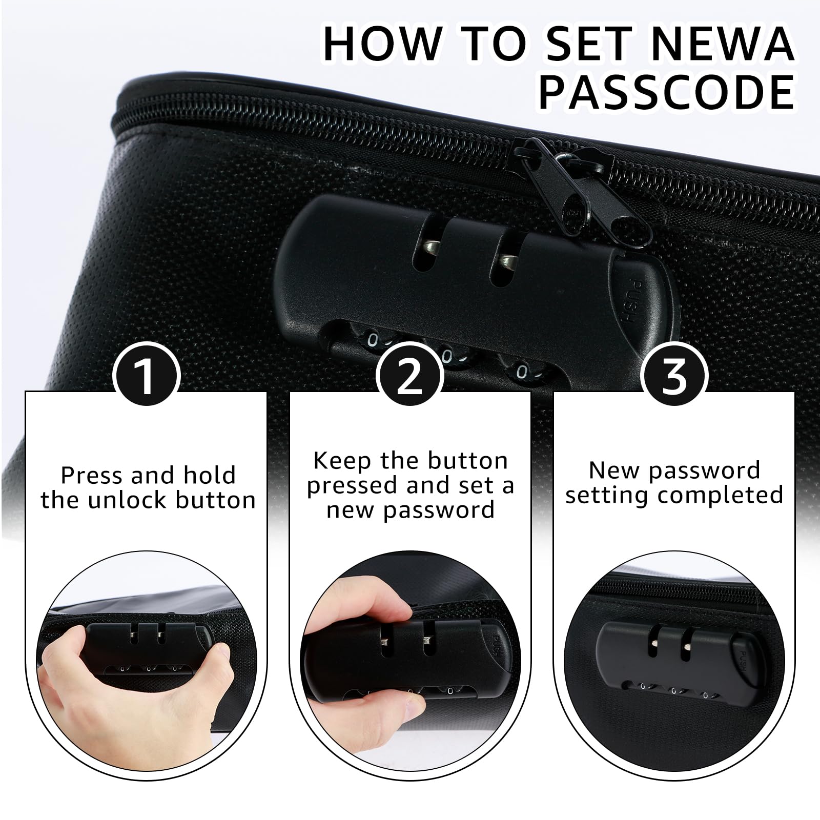 Document Bag With Lock,Fireproof 3-Layer File Storage Case Wit