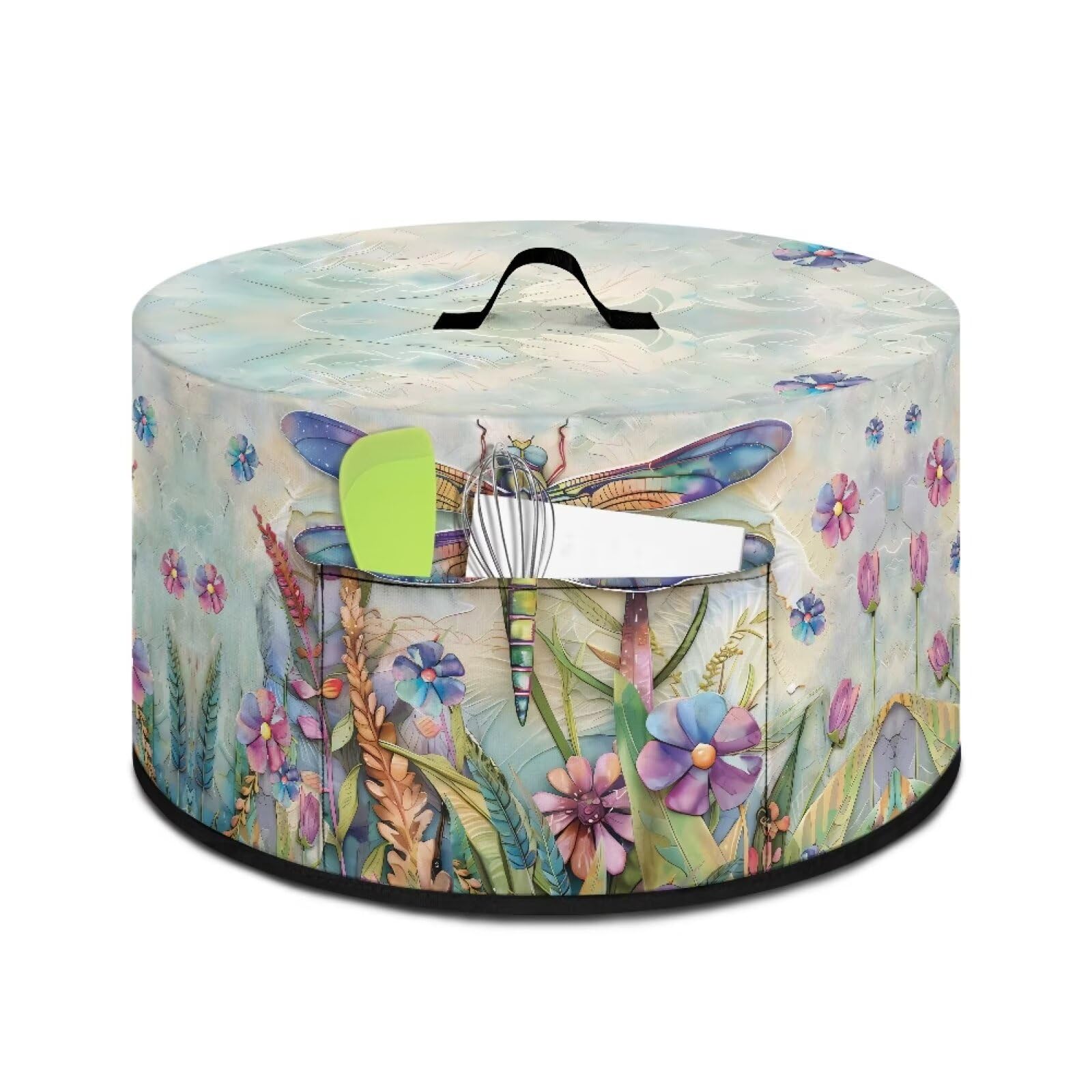 Fuojuvelie Dragonfly Slow Cooker Cover Oval Dust Free Cover Fits for Most 6-8 Quart Oval Slow Cooker Keep Your Kitchen Clean