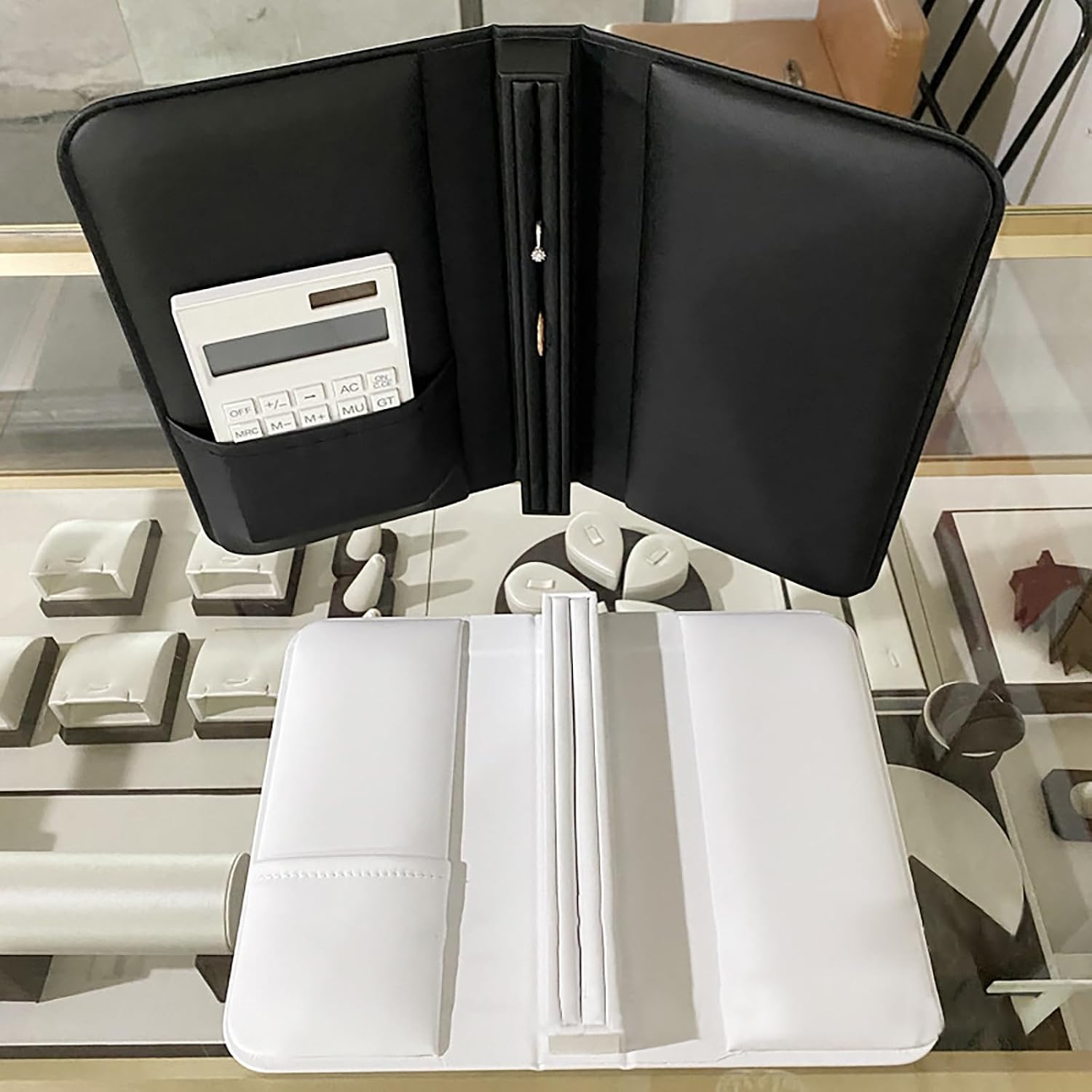 Protective PU Leather Jewelry Holder Fashionable Book Earring Collection Holder PU Leather Travel Case Organizers Earring Dis