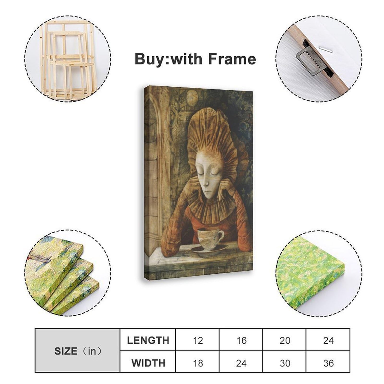 Leinwandposter Esoterische Beleuchtung, Wandkunstdruck, Bild, Gemälde, 50 x 75 cm