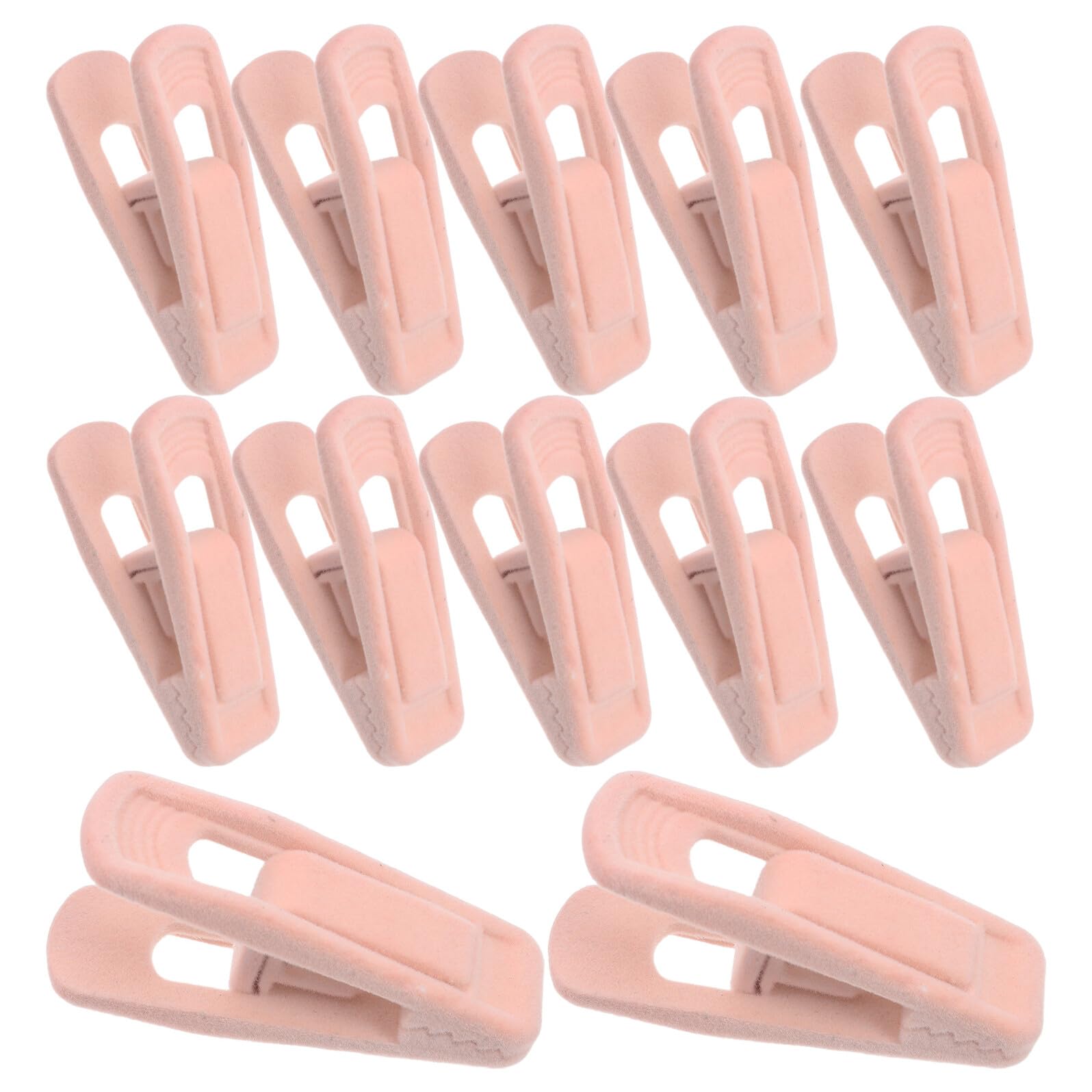 50 Pezzi 50 Mollette in Plastica Antivento Rosa Rivestimento in Velluto, Clip per Vestiti Resistenti alle Intemperie, per Bucato Domestico ed Esterno, Fermagli Multiuso per Gonne e