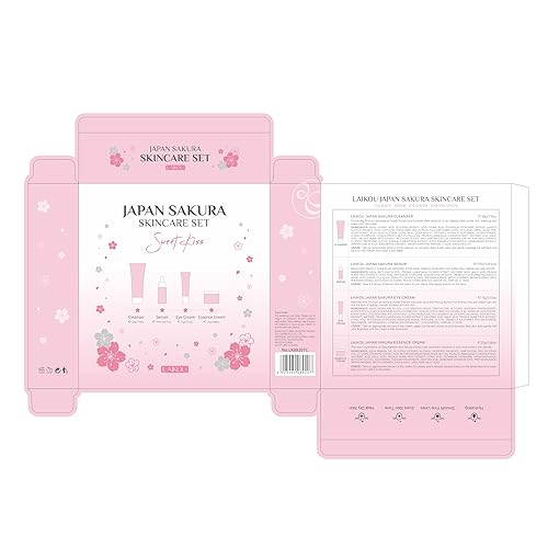 Miniatura 7 de JAPAN SAKURA - Juego de regalo de belleza para el cuidado de la piel con limpiador, suero, crema para ojos, crema facial, kit de viaje para mujeres,