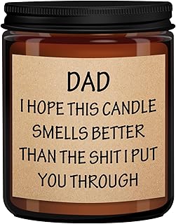Father's Day Gifts for Dad Who Wants Nothing or Who Have Everything, Fathers Day Grandpa Bonus/Step Dad Gifts from Daughter Son Kids, Funny Gag Gift for Dads, Men Birthday Gift Ideas, Lavender Candle