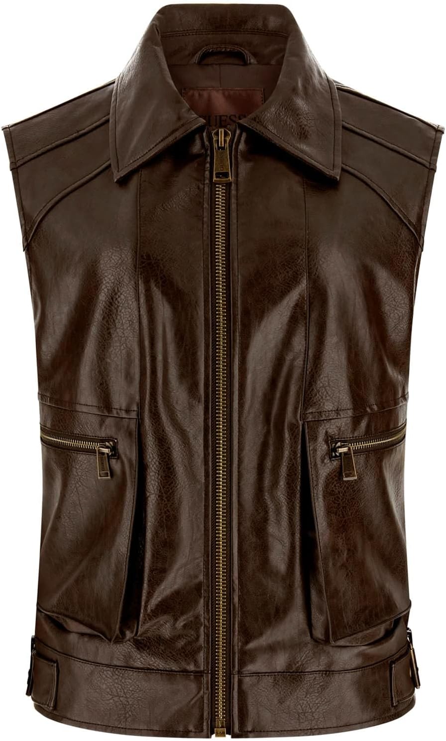 GUESS Women's Lucy Pu Leather Vest