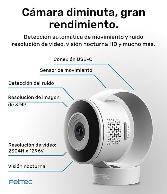 Foto 3 de 8 de PetTec® CAM Lite - Camera vigilancia con App [SIN SUSCRIPCIÓN]