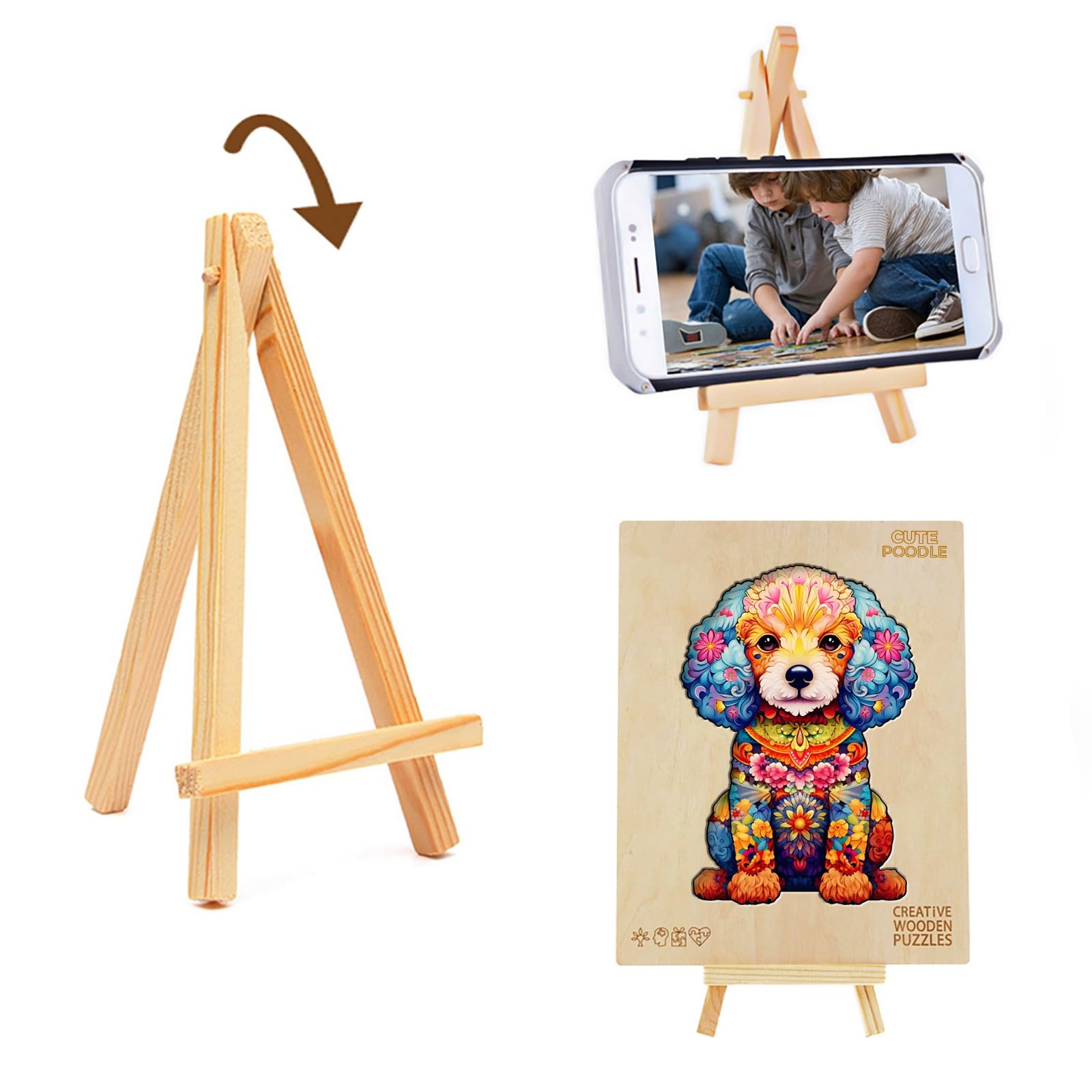 KAAYEE Holzpuzzle Für Erwachsene – Buntes Universum, 100+ Unregelmäßige Teile In Tierformen, Mit Holz-Geschenkbox