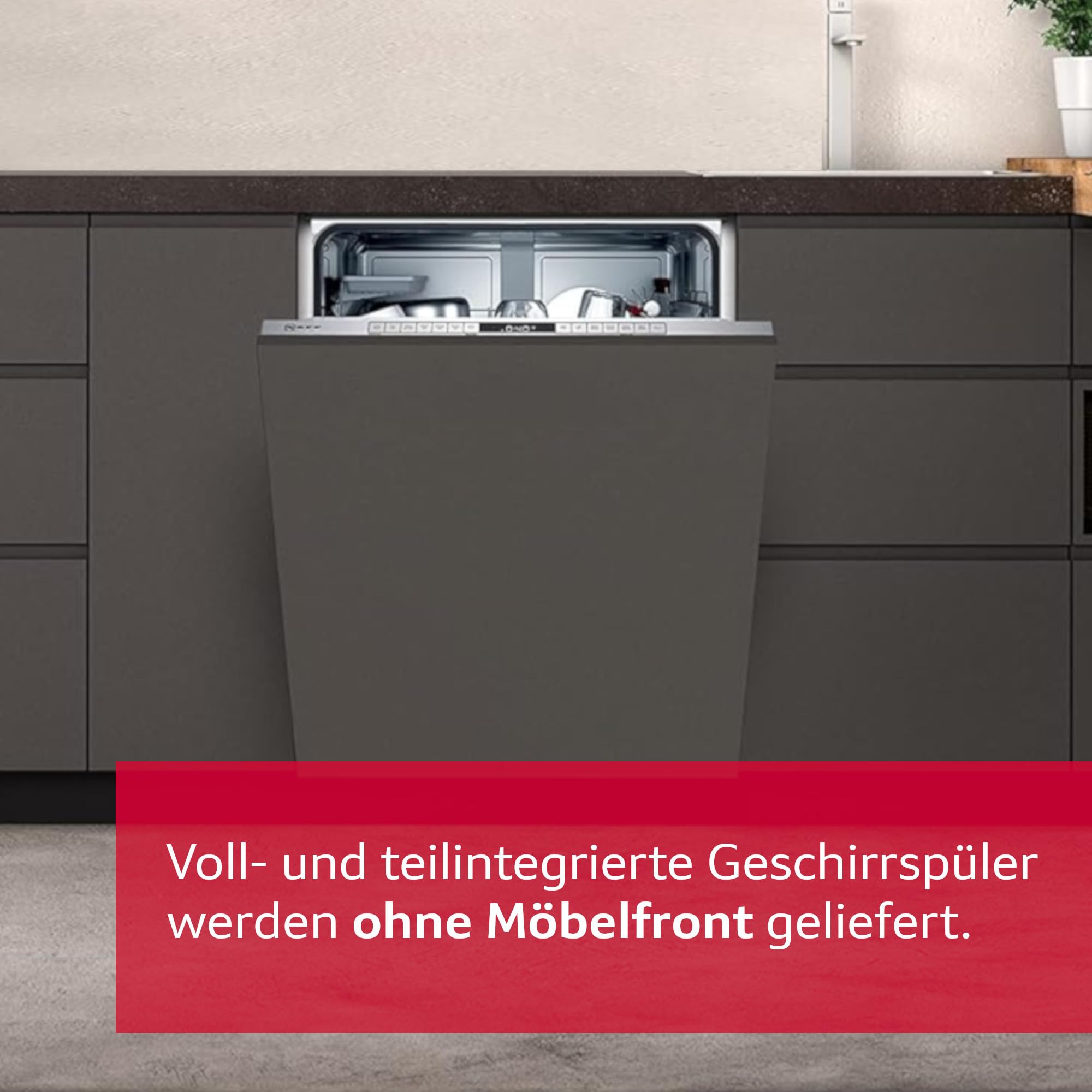 NEFF S155ECX15E N 50 Smarter Geschirrspüler Vollintegriert 60 cm Spülmaschine Made in Germany Besteckschublade Open Dry Chef 70°C