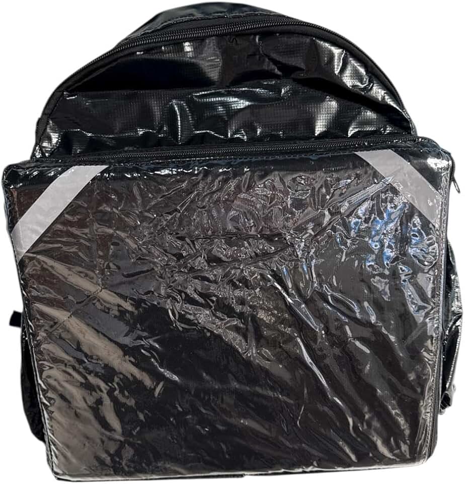 Mochila Bag Motoboy 45L – Ideal para Delivery (BAG PRETA COM ISOPOR)