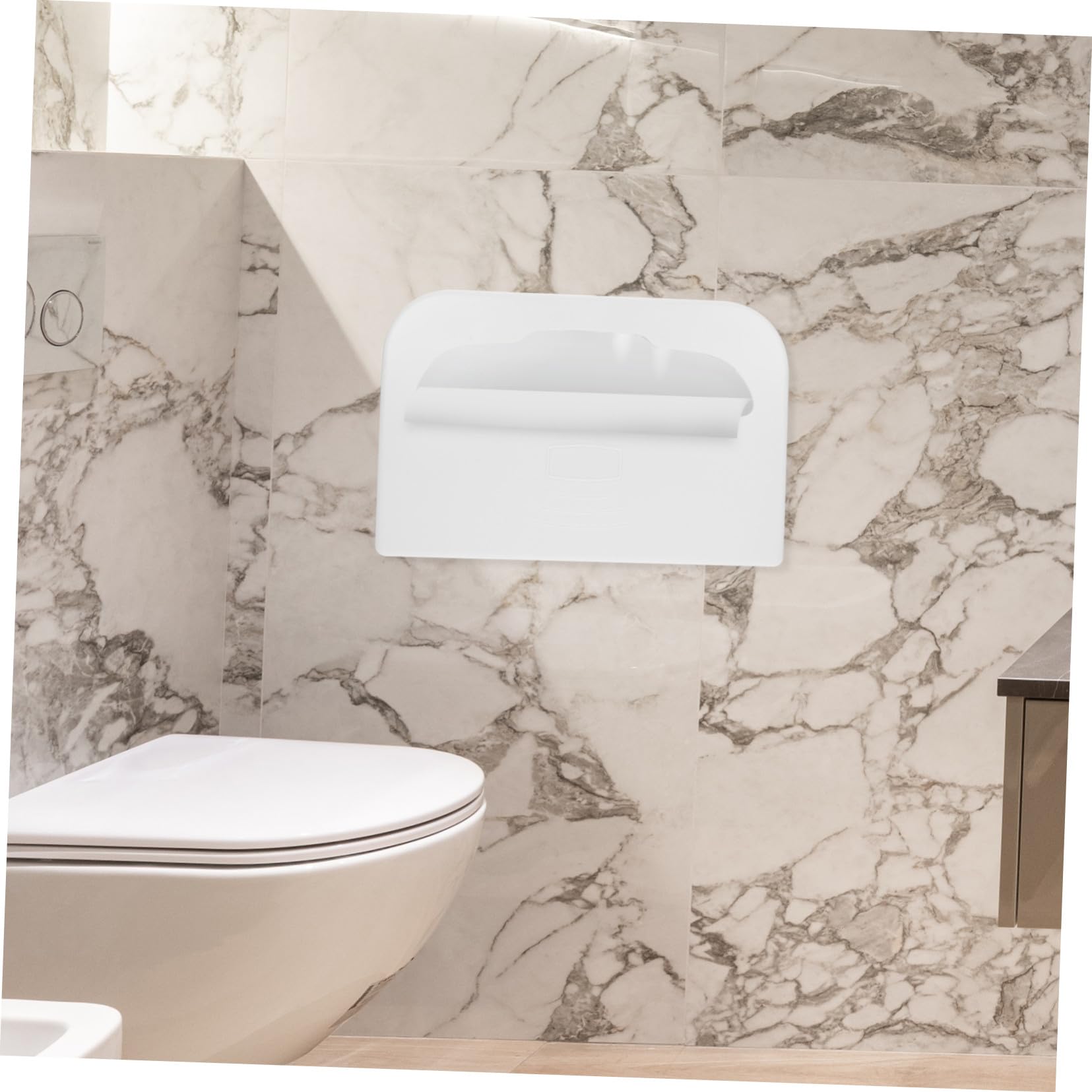 iplusmile Dispenser Porta Copriwater da Parete in Abs Resistente Box Porta Igienica per Sedili Wc Design Semplice e Pratico per Uso
