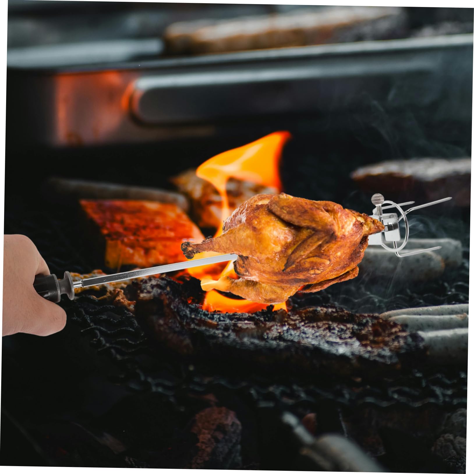 Hemobllo 3 Set forchetta da barbecue rosticceria forchetta per grigliare la carne di grandi dimensioni forchette alla griglia fatte in casa accessorio forno Acciaio inossidabile Argento