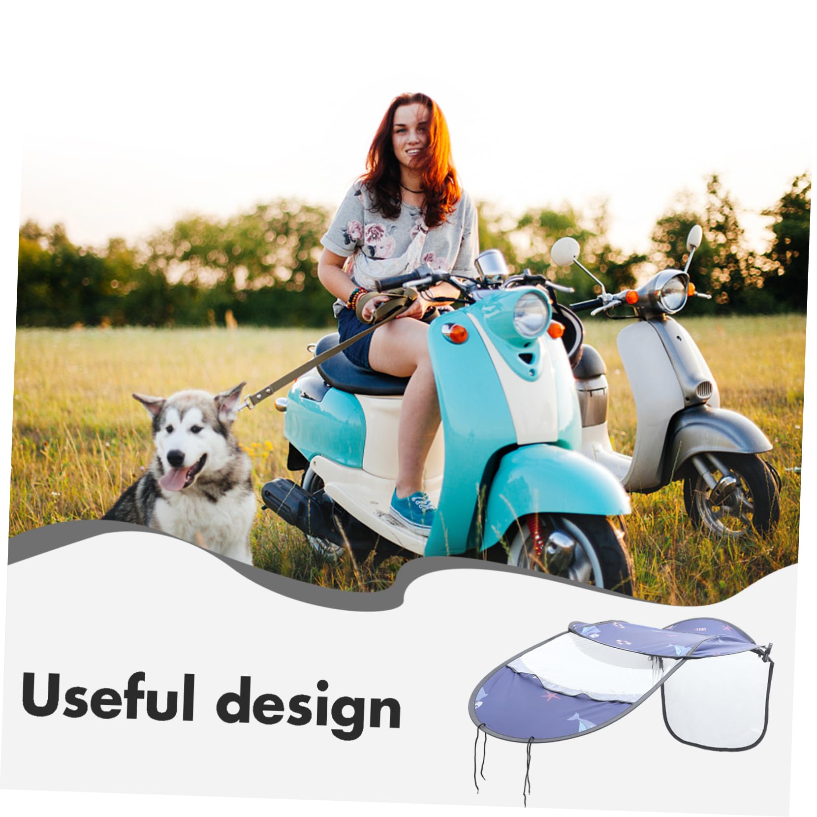 VINTORKY Electric Motorcycle Rain Cover Motorcycle Awning Cover Canopy for Ebike