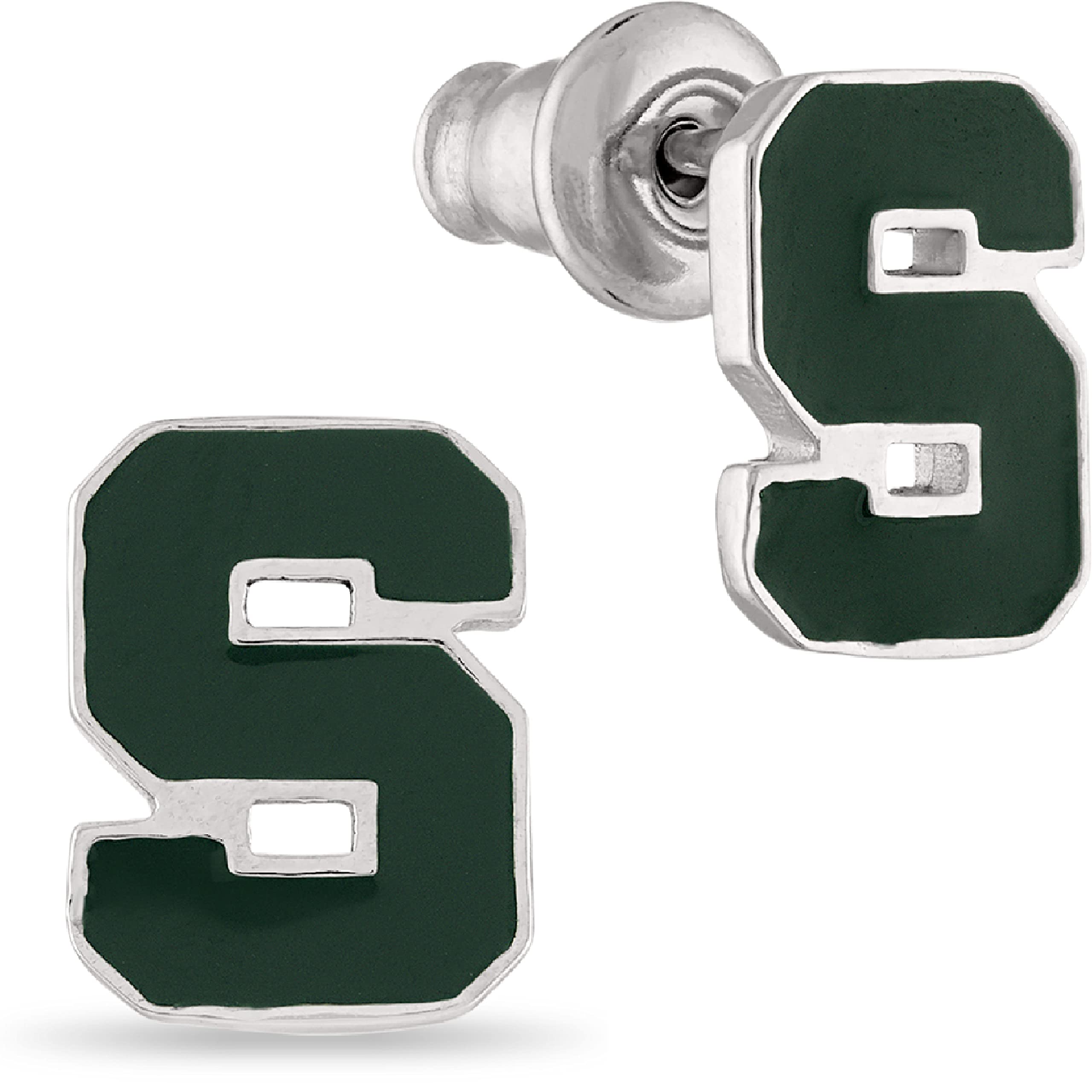 Stone Armory Earrings for Michigan State University Jewelry Gifts for Women, Graduation – Stainless Steel Skin-Friendly MSU Spartans stud earrings