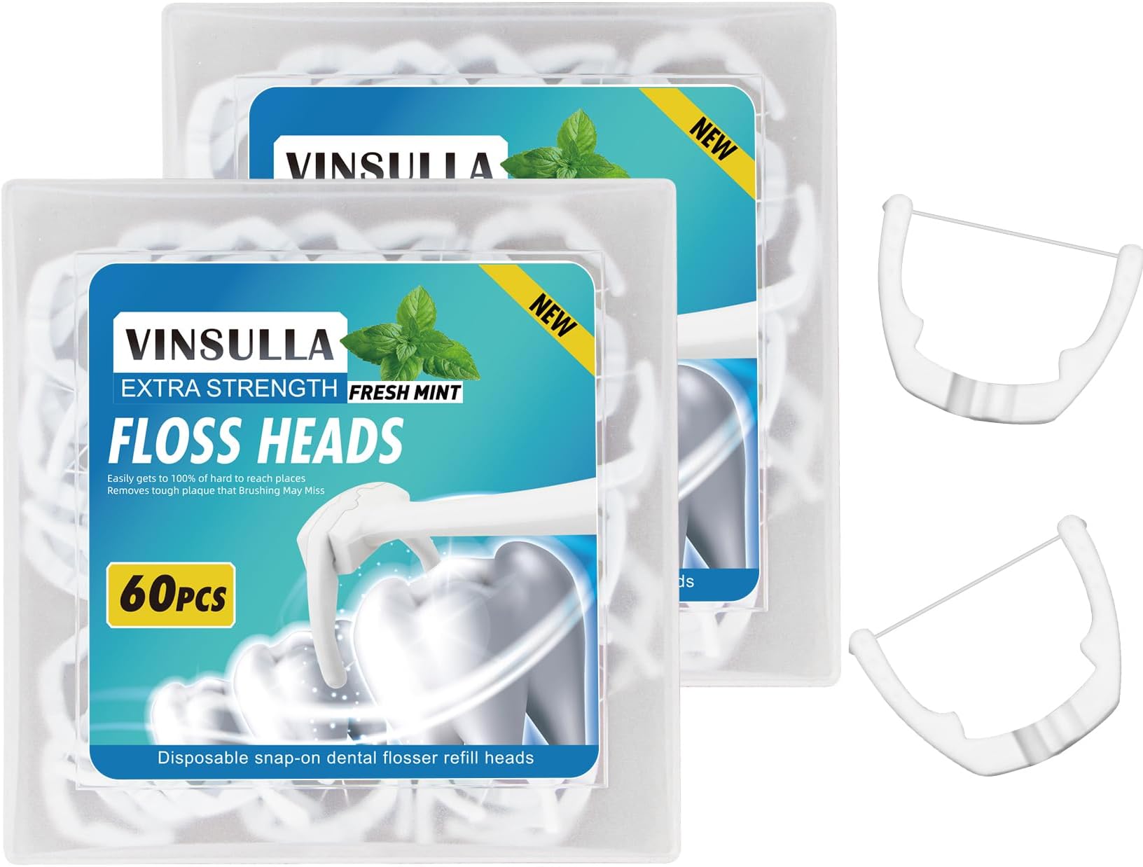 Ultraclean Access Flosser Mint Refill Heads 54 Count (Pack of 2)