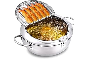 Japanese Style Deep Frying Pot with Thermometer