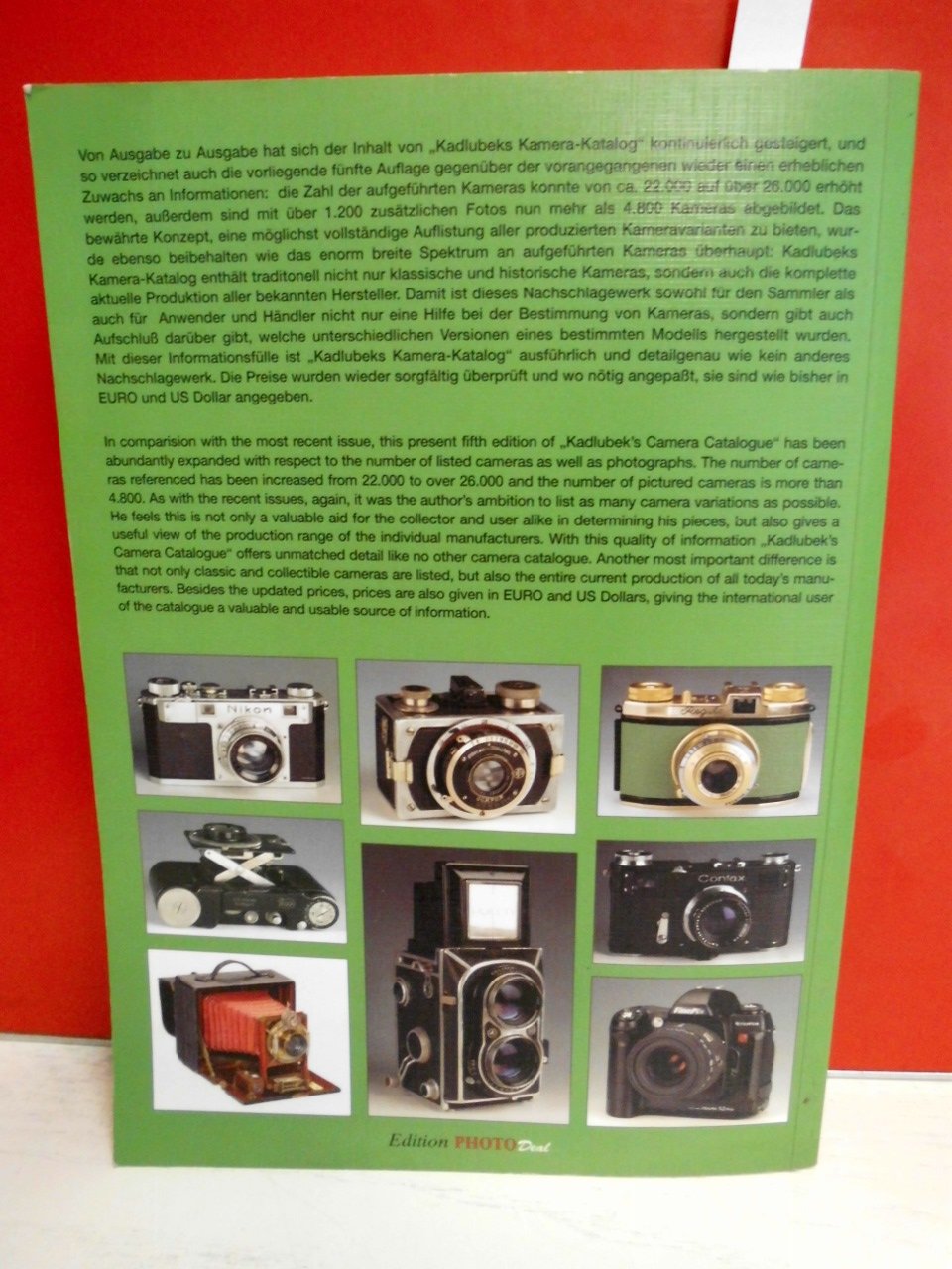 Kadlubeks Kamera Katalog. Kadlubek's Camera Catalogue: Über 26.000 Kameras. Mit aktuellen Marktpreisen für Sammler- u. Second hand-Kameras sowie ... Z. Tl. dtsch.-engl.-französ.-span.