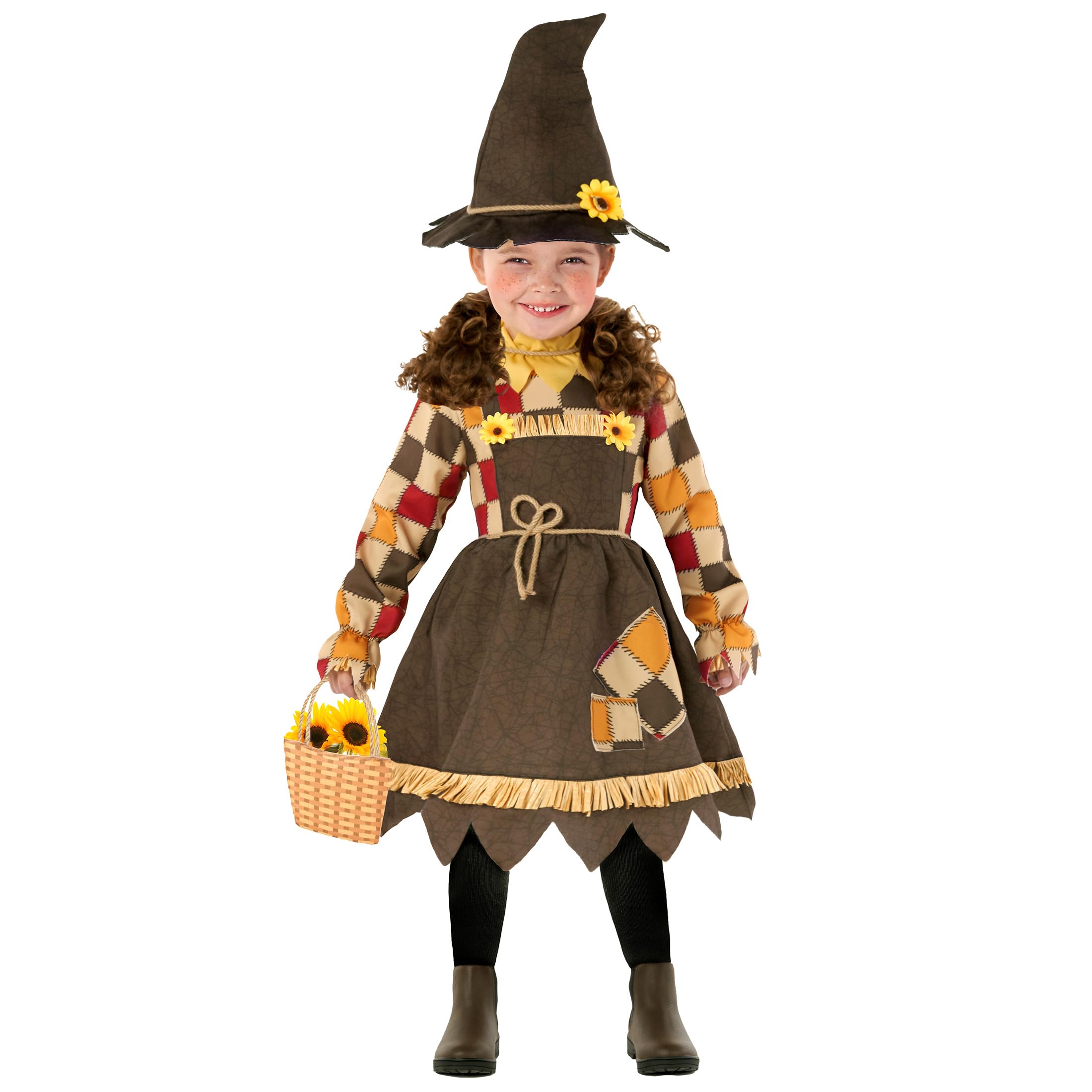 Morph Disfraz Espantapajaros Niña, Disfraz Espantapájaros Niña, Disfraz Espantapajaros Bebe, Espantapajaros Disfraz Niña, Disfraz Espantapajaros Halloween, Disfraz Carnaval NiñaTallas T1,T2,S