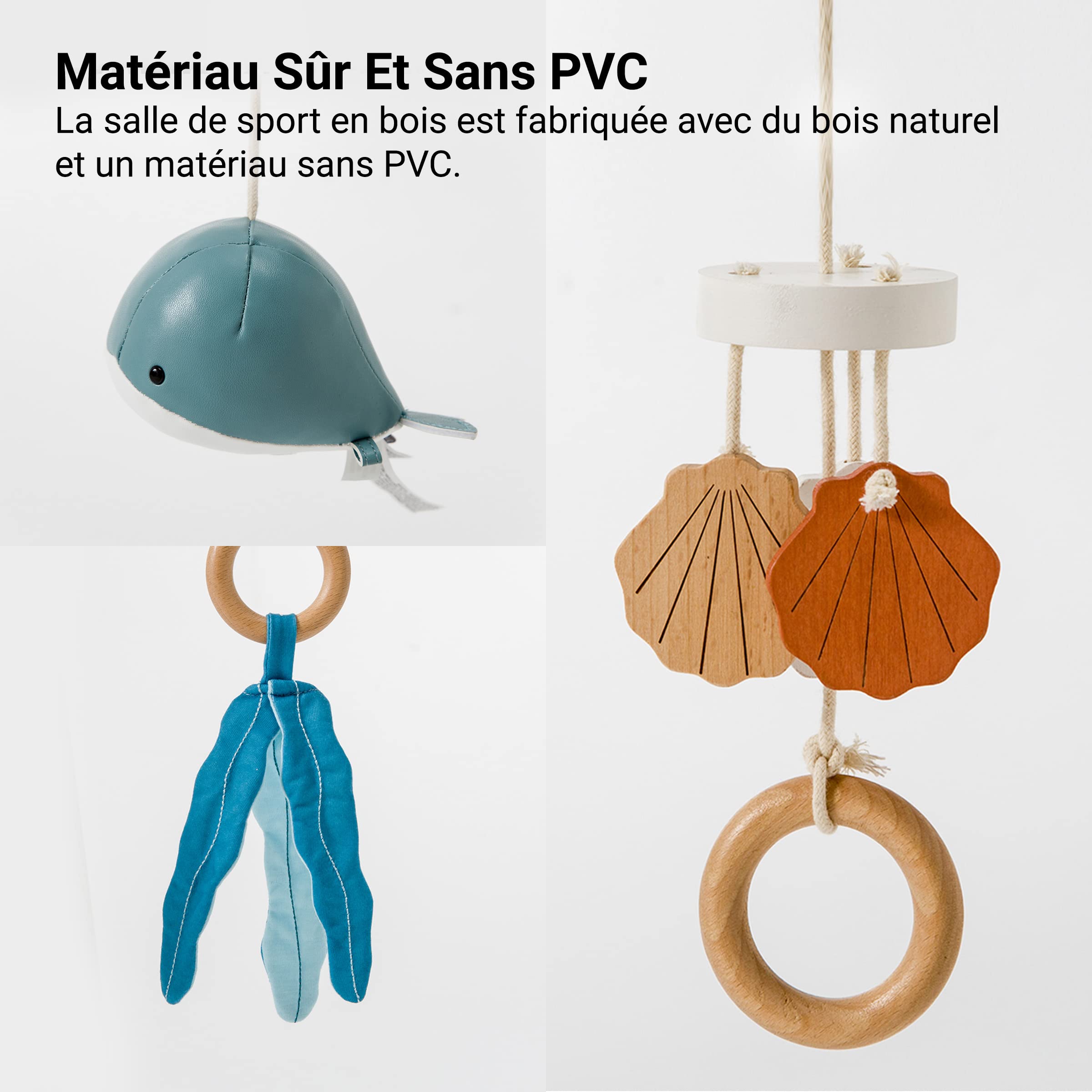 Little Big Friends Arche d'Eveil Jouet Montessori développe la motricité de bébé | Océan