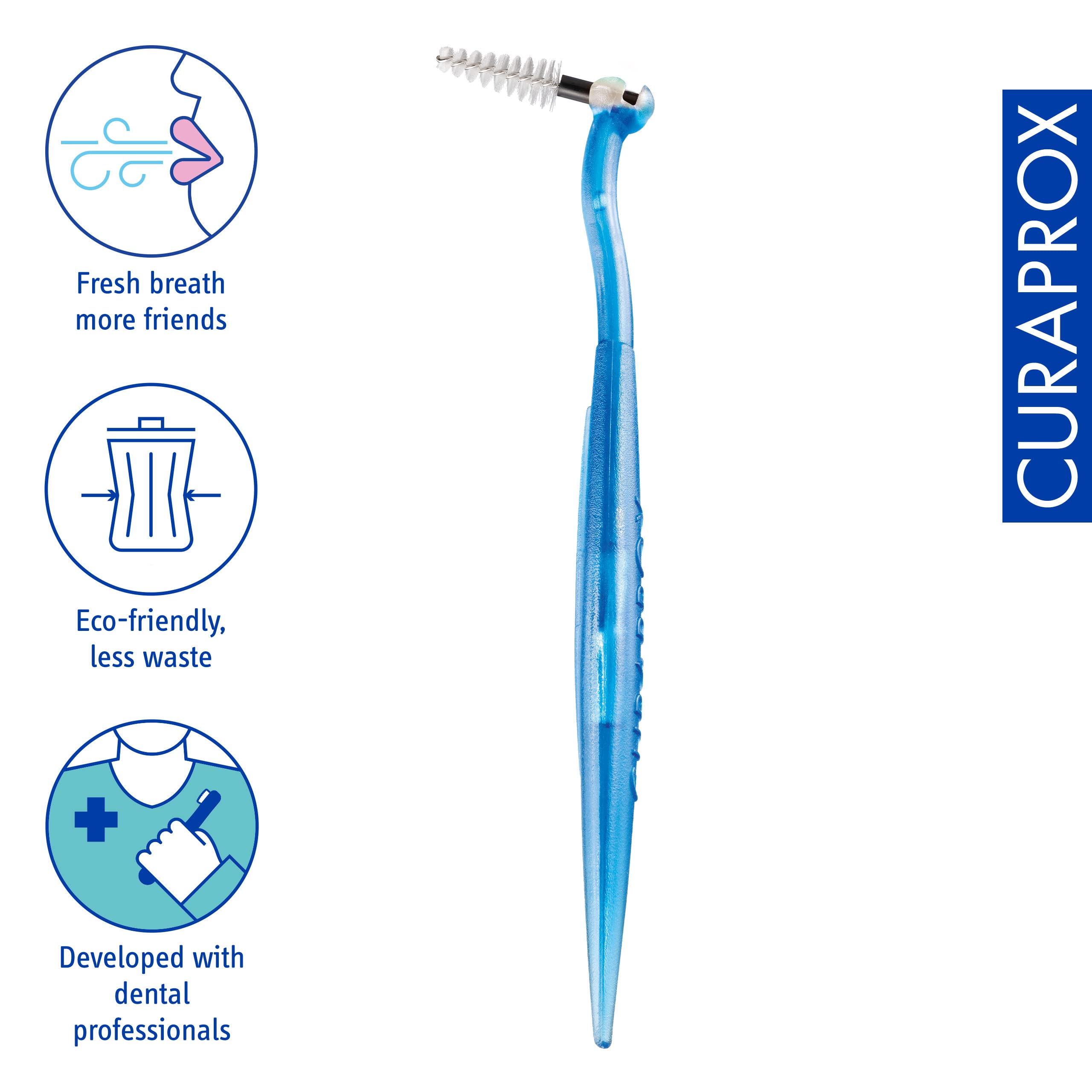 Curaprox Interdental Brush Set CPS 15 Regular Plus-Nero, per grandi spazi interdentali | Include 5 spazzole con supporto UHS 451 / Progettato in Svizzera