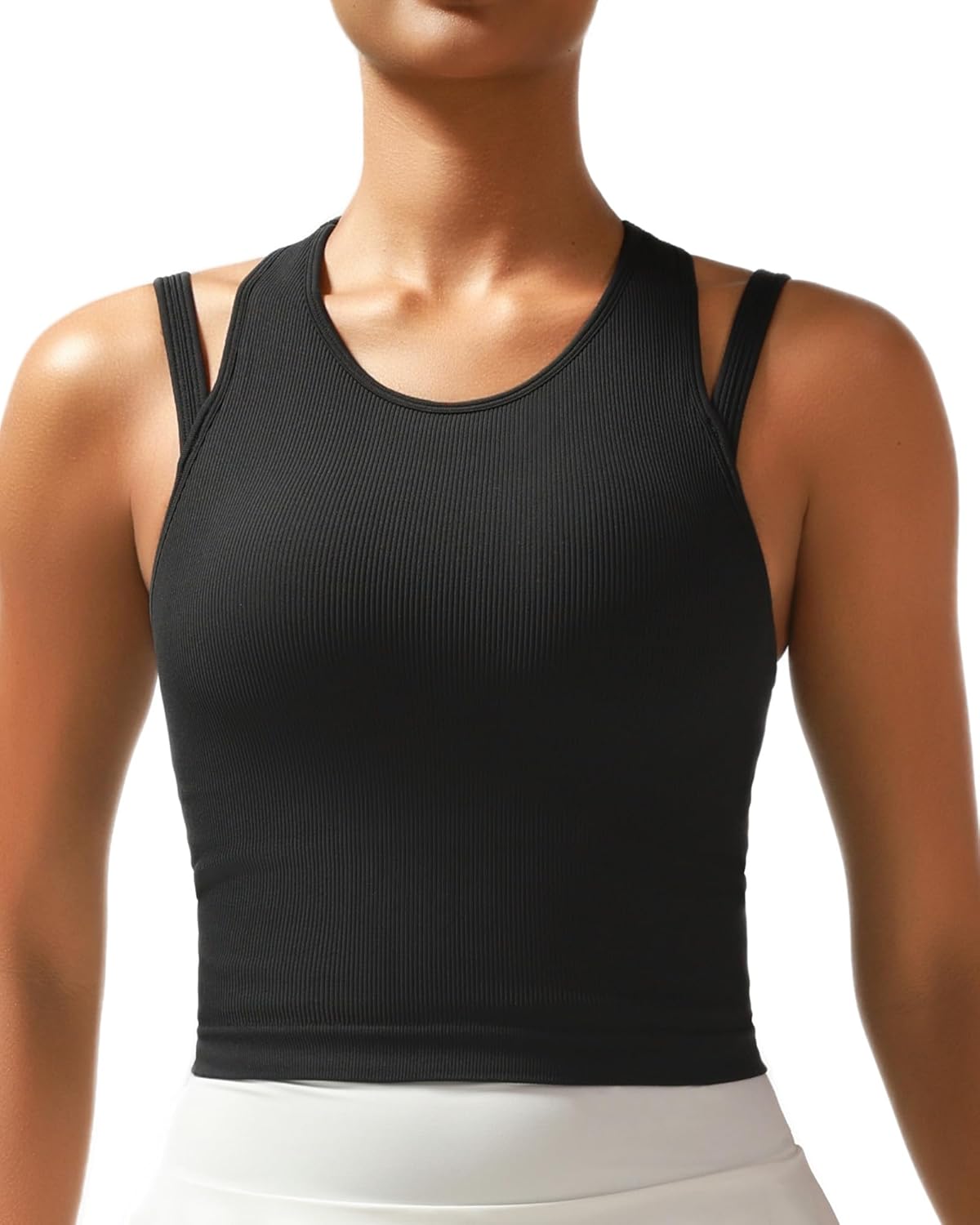 KIMTREE Sports Bras for Women, One Shoulder Sports Bras for Women High Support Workout Fitness Training Yoga Crop Tank Tops