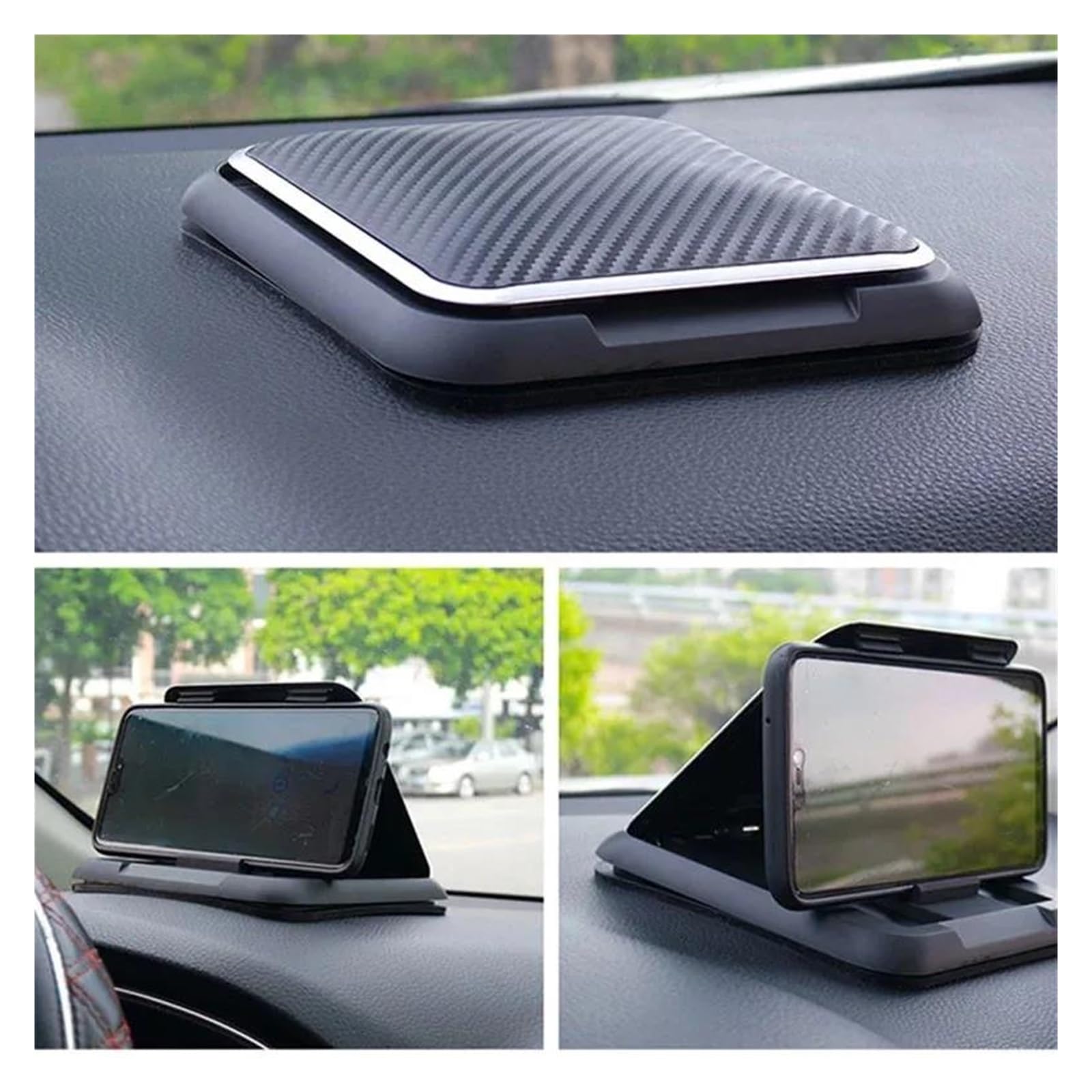 Porta Cellulare Auto Supporto per telefono da auto, universale, per cruscotto, con ventosa in silicone antiscivolo e supporto regolabile