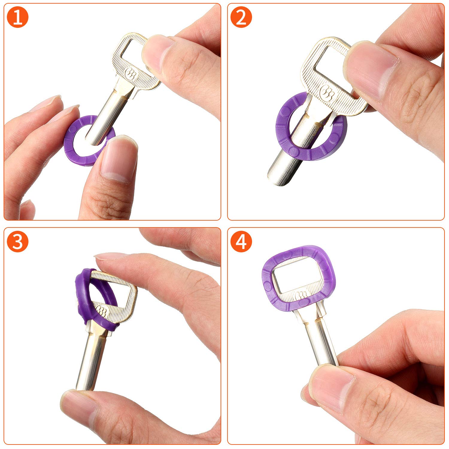 Set Di 20 Coprichiave In Silicone – 5 Colori, Identificazione Facile E Protezione, Lunghezza 24 Mm