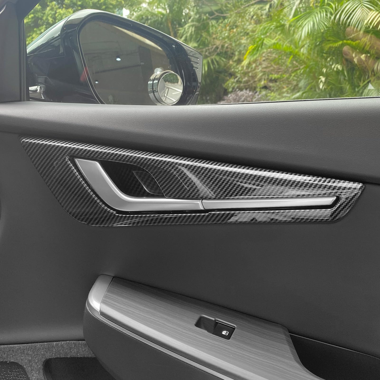 YOUTOOCAR Interior Door Panel Trim Covers Compatible with Kia EV6 2022-2025 Accessories (Carbon Fiber Pattern)