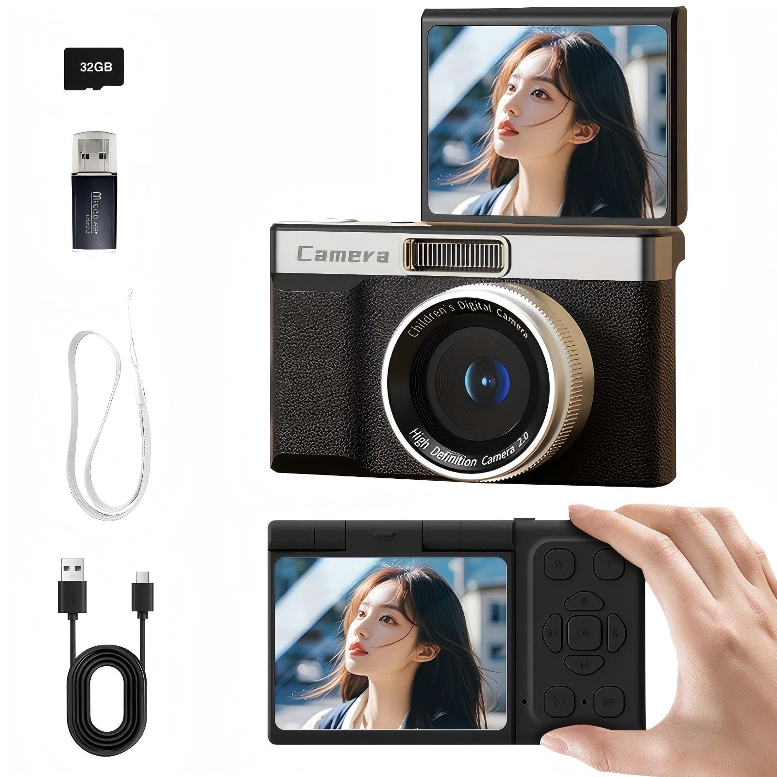 Amazon | SRAR デジタルカメラ 1080p対応 動画撮影 4800万画素 8