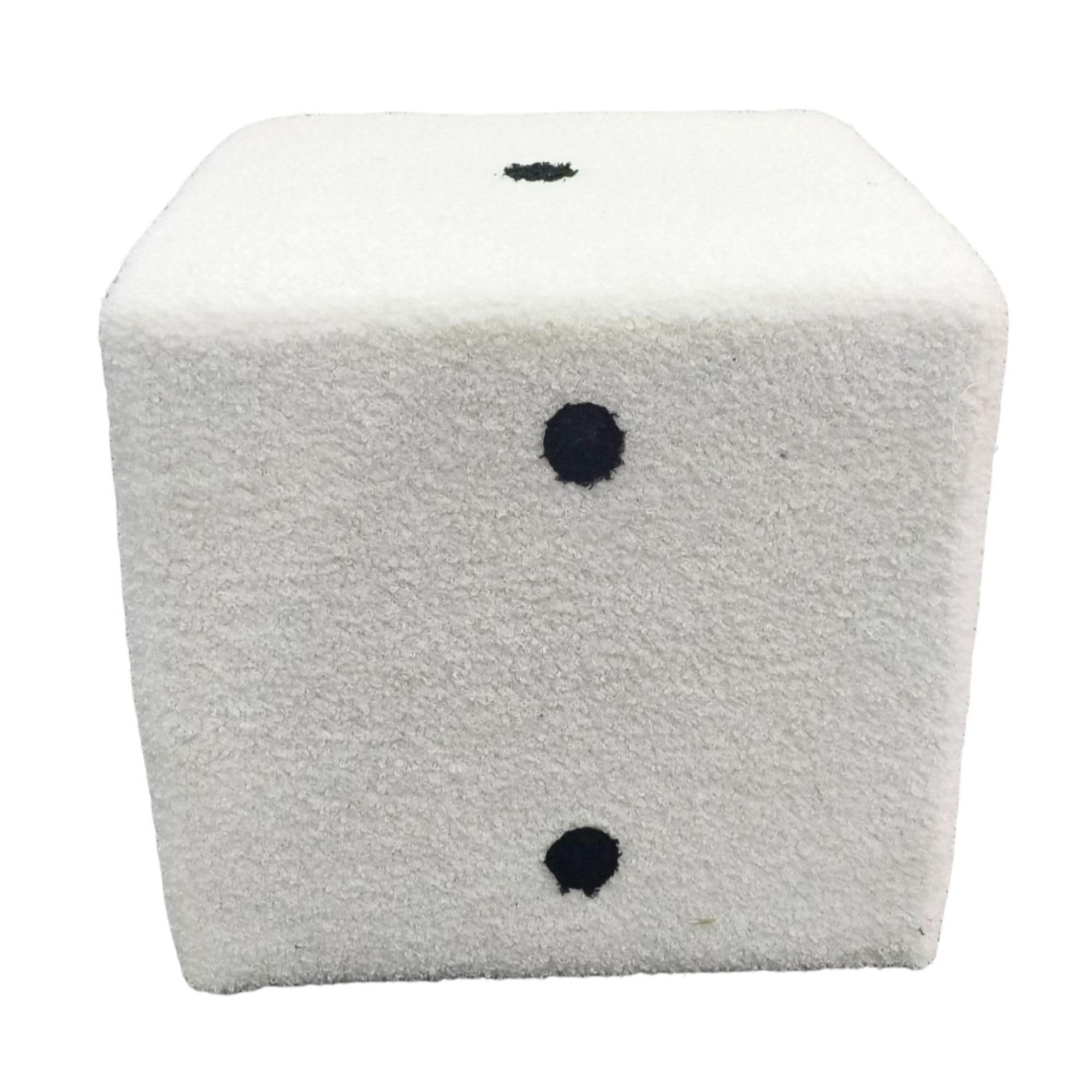 Casa Vital Puf DICE, 35 x 35 x 35 cm, puf en forma de cubo, para habitación infantil, sala de juegos o salas creativas (blanco)