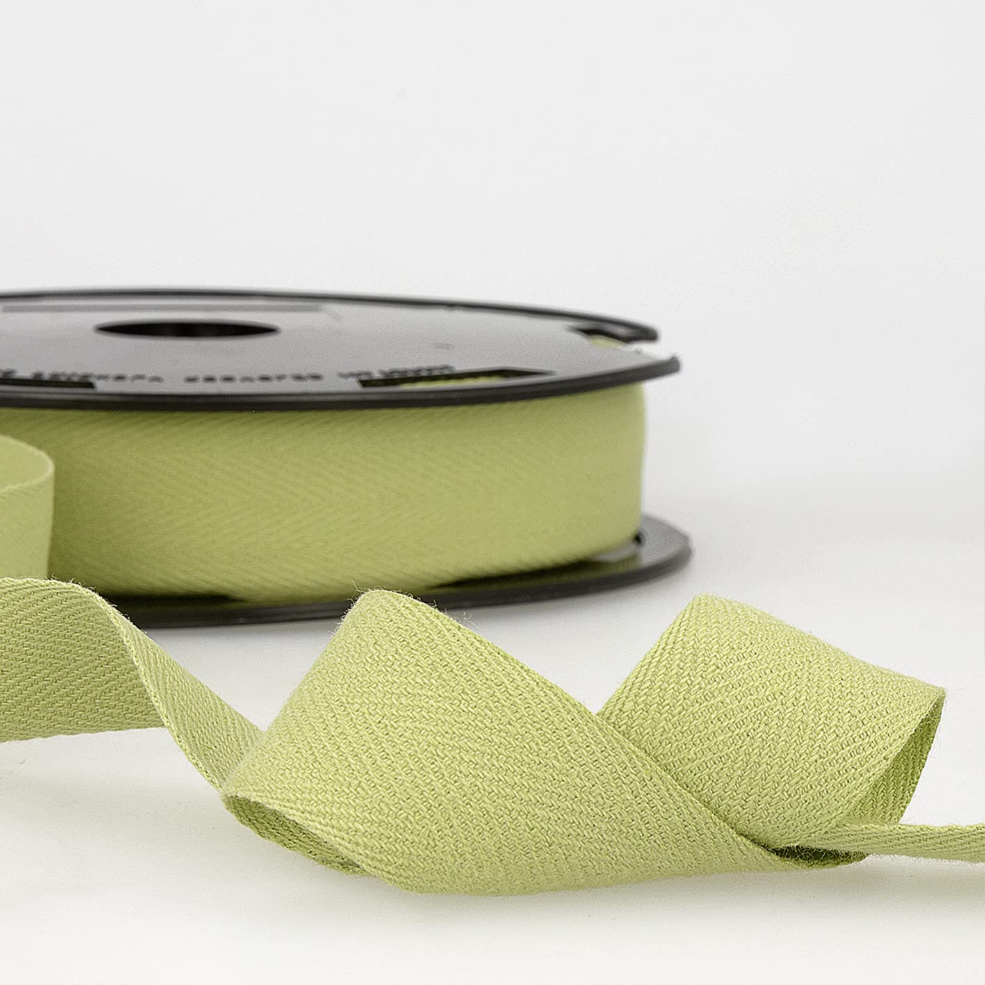 Dusty Sage Green 10m 100% Cotton Twill Tape - Soft Flexible Tape for Binding, Edging, Bunting, Aprons & Crafts - 25mm Wide - Packaged Length, No Joins - Giddy Square