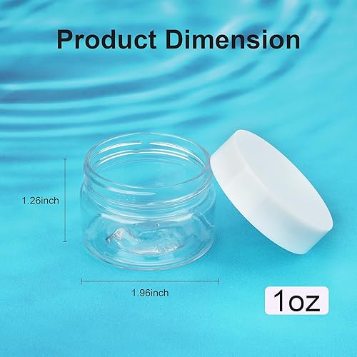 Miniatura 2 de Cosywell Tarros de viaje de plástico para crema para artículos de tocador, paquete de 4 lociones vacías a prueba de fugas y aprobadas por la TSA,