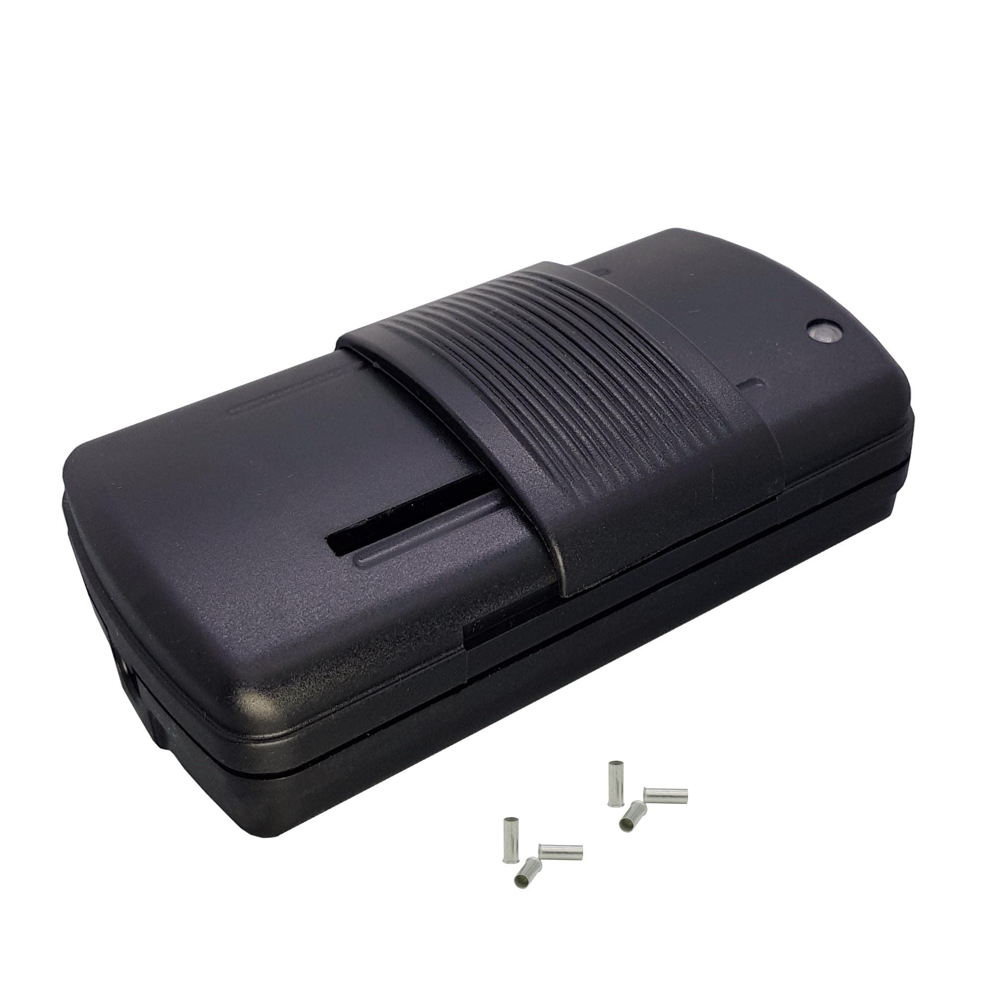 Elektronischer LED Schnurdimmer 4–100 W / 40–250 W Schwarz – RELCO RS7101 Universaldimmer mit Schieberegler und Aderendhülsen