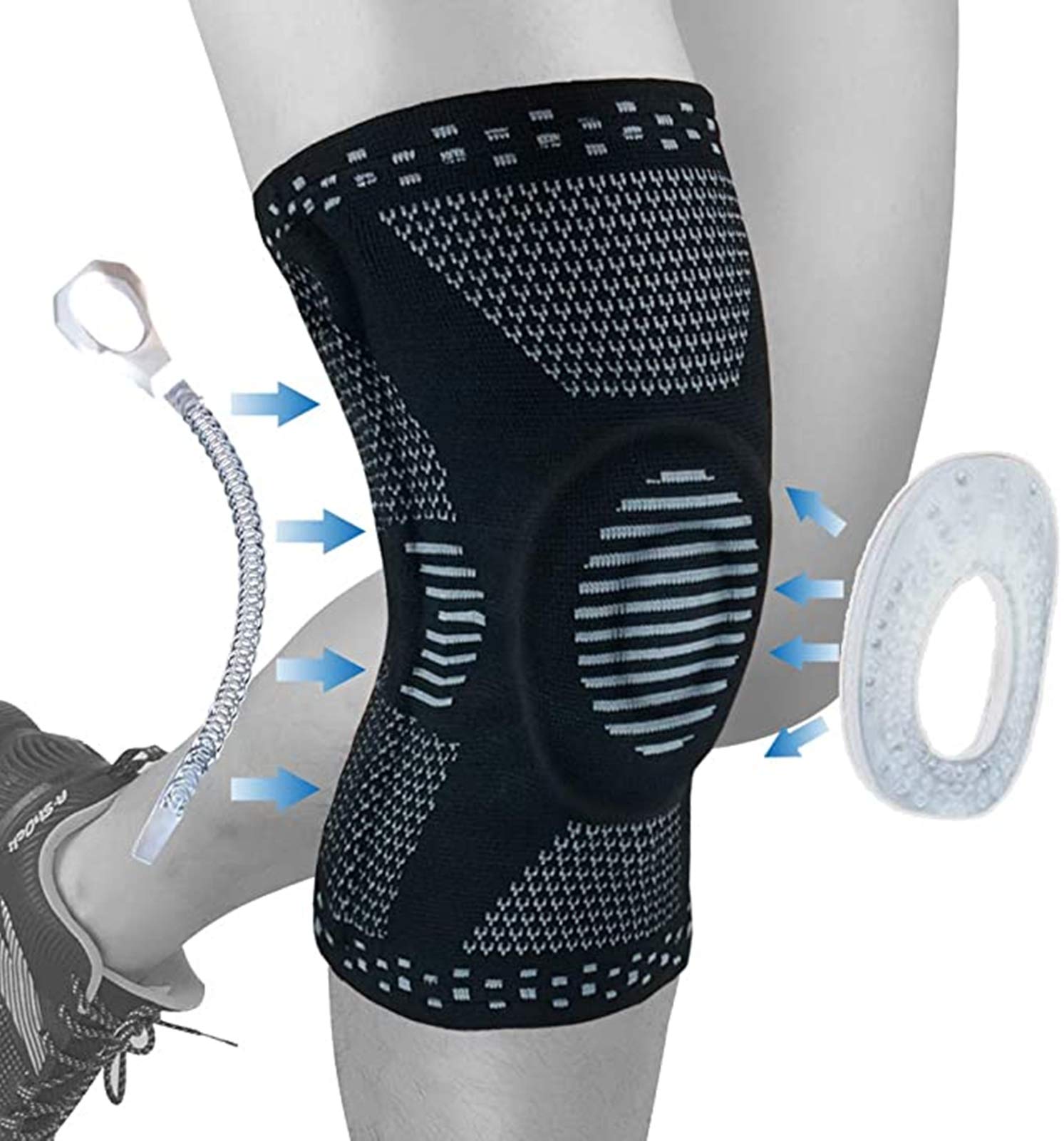 Knee Brace Support for Men and Women, Compression Sleeve Leg, Knee Brace for Arthritis Sport Basketball Volleyball Gym Fitness Jogging Running