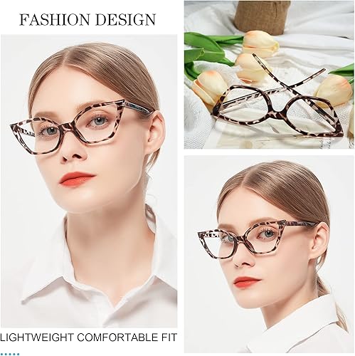Miniatura 2 de MARE AZZURO Lentes de lectura de ojo de gato para mujer, lindos lectores 0 1.00 1.25 1.50 1.75 2.00 2.25 2.50 2.75 3.00 3.50 4.00 5.00 6.00 (marrón,