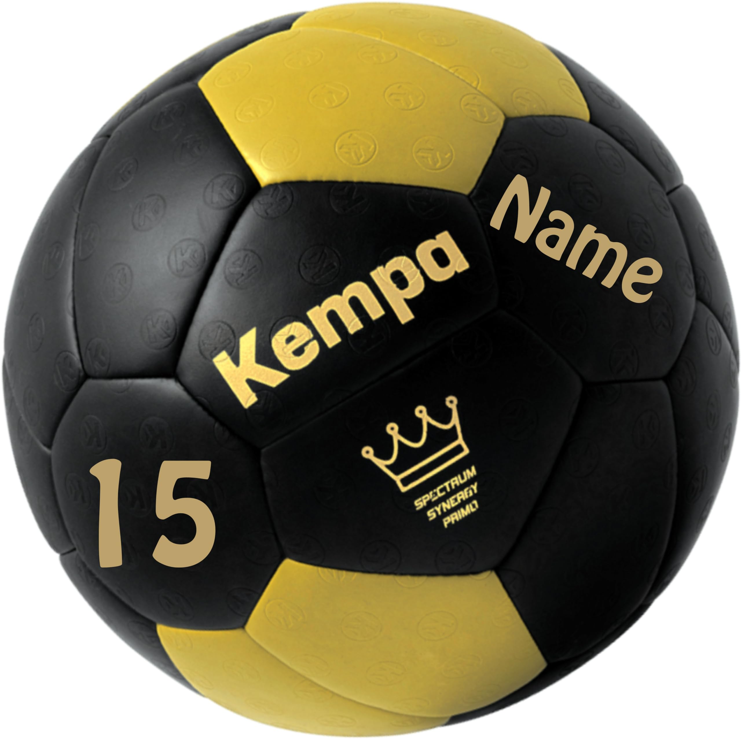 Kempa Sportartikelland Angebot Handball Spectrum Synergy Primo schwarz/Gold personalisiert Größe 3 mit Aufdruck Name