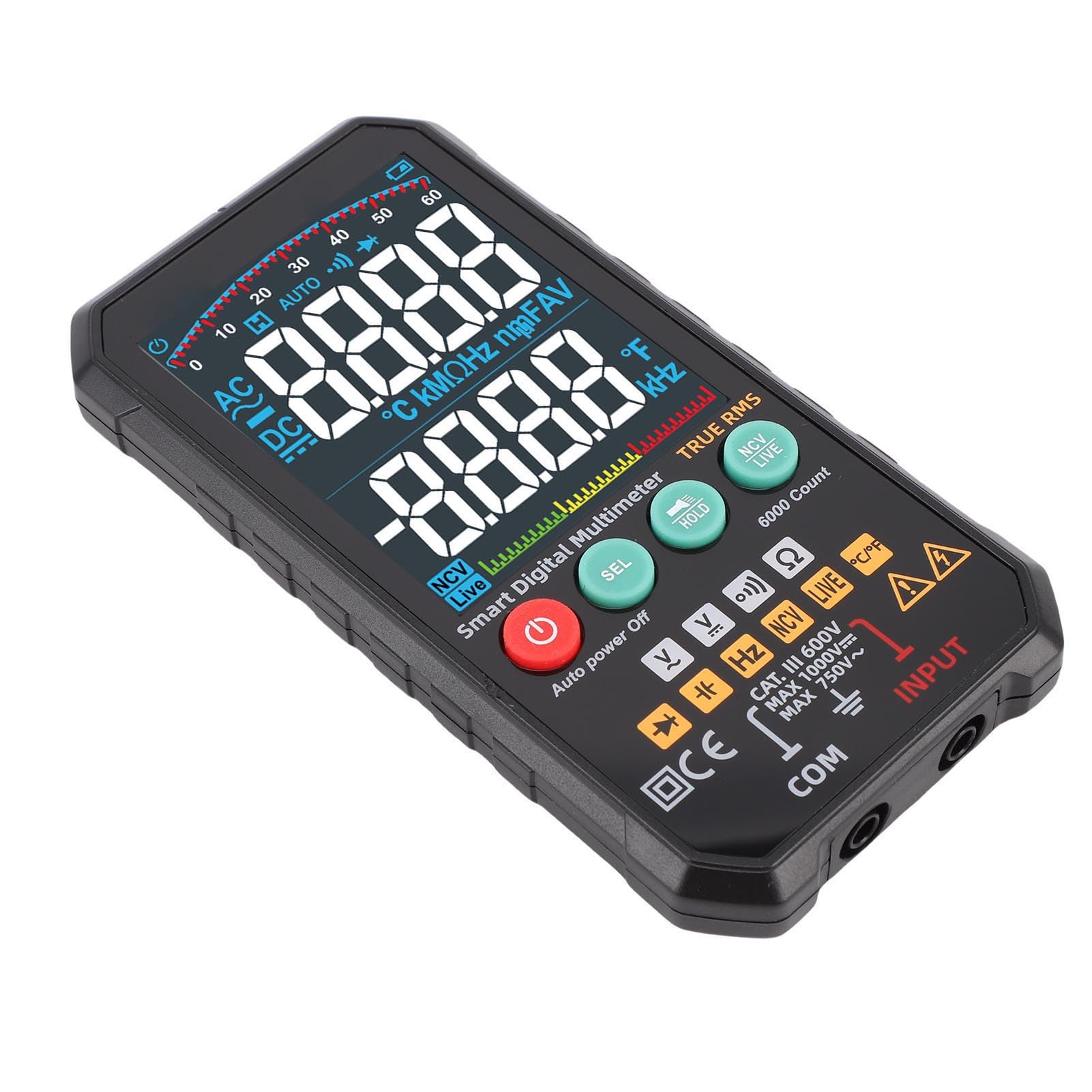 Berührungsloser AC-DC-Spannungsmesser, Voltmeter, Elektrischer Tester, Intelligentes Digitales Multimeter, Stoßfest, Geeignet für Verschiedene Szenarien in der Industrie, zu