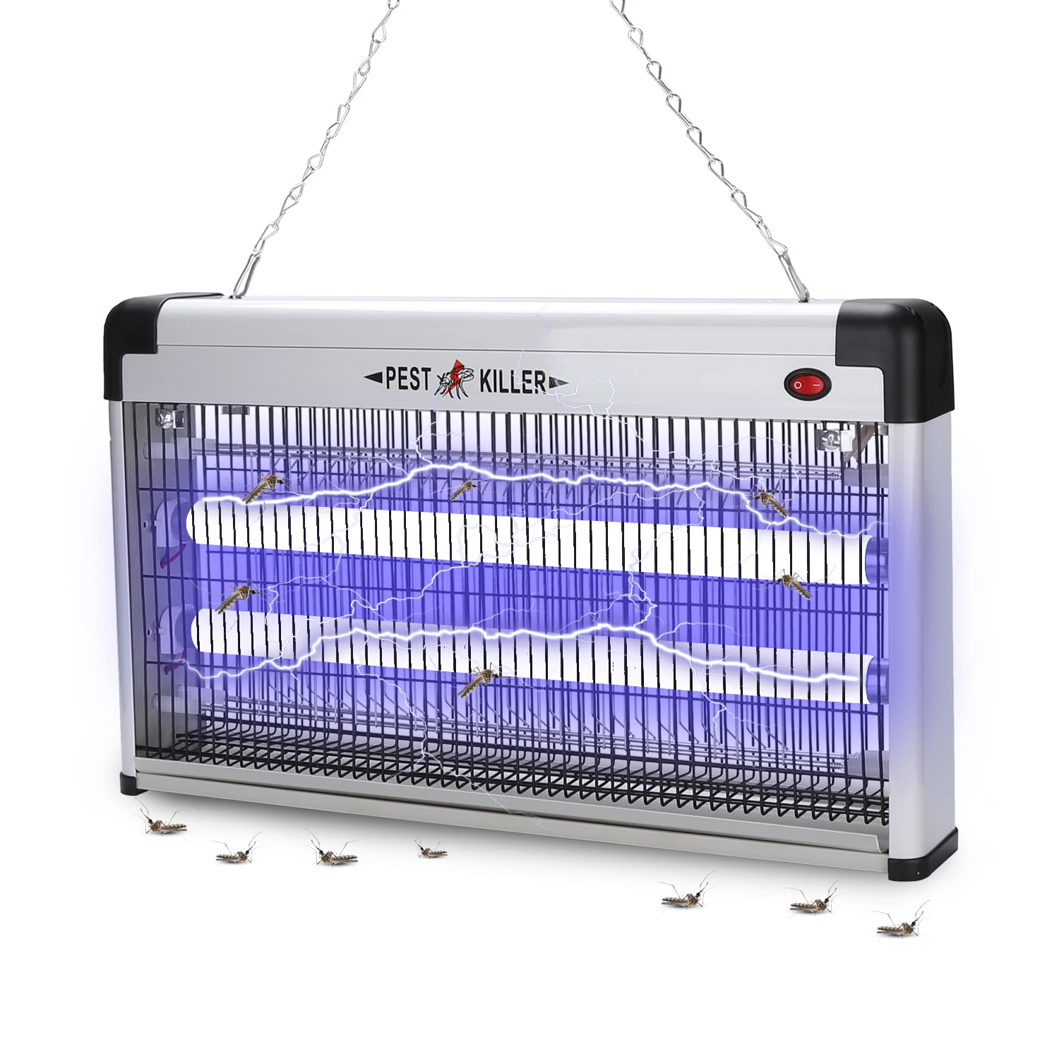 Elektryczna pułapka na owady, 30 W, pułapka na muchy z światłem UV, lampa owadobójcza, bez trujących substancji chemicznych, do użytku w pomieszczeniach, sypialni, na zewnątrz, do ogrodu