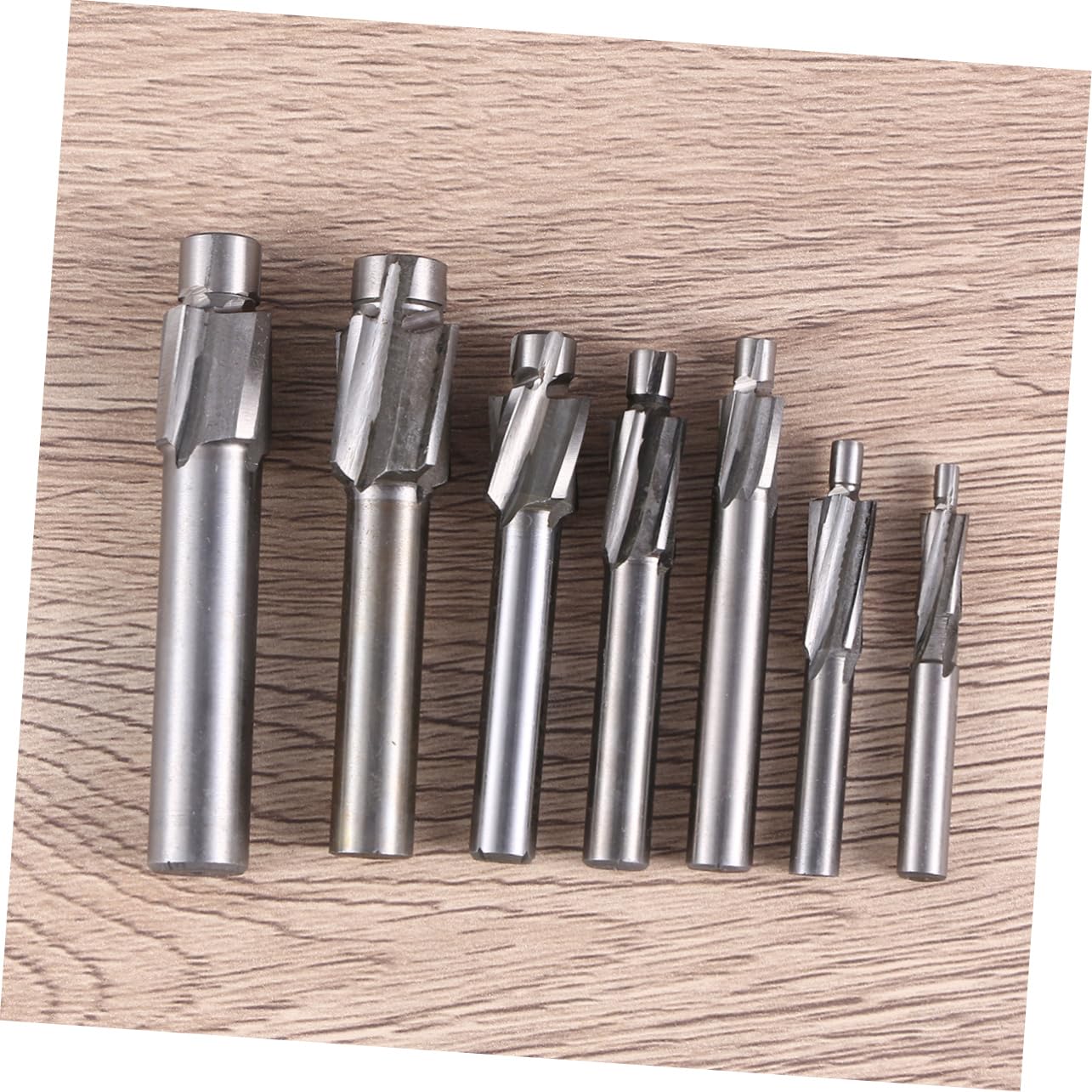 ULTECHNOVO Tungsten Steel Milling Cutters 7pcs Set Straight End Mill Cutters Drill Bits Precision Machining Tools