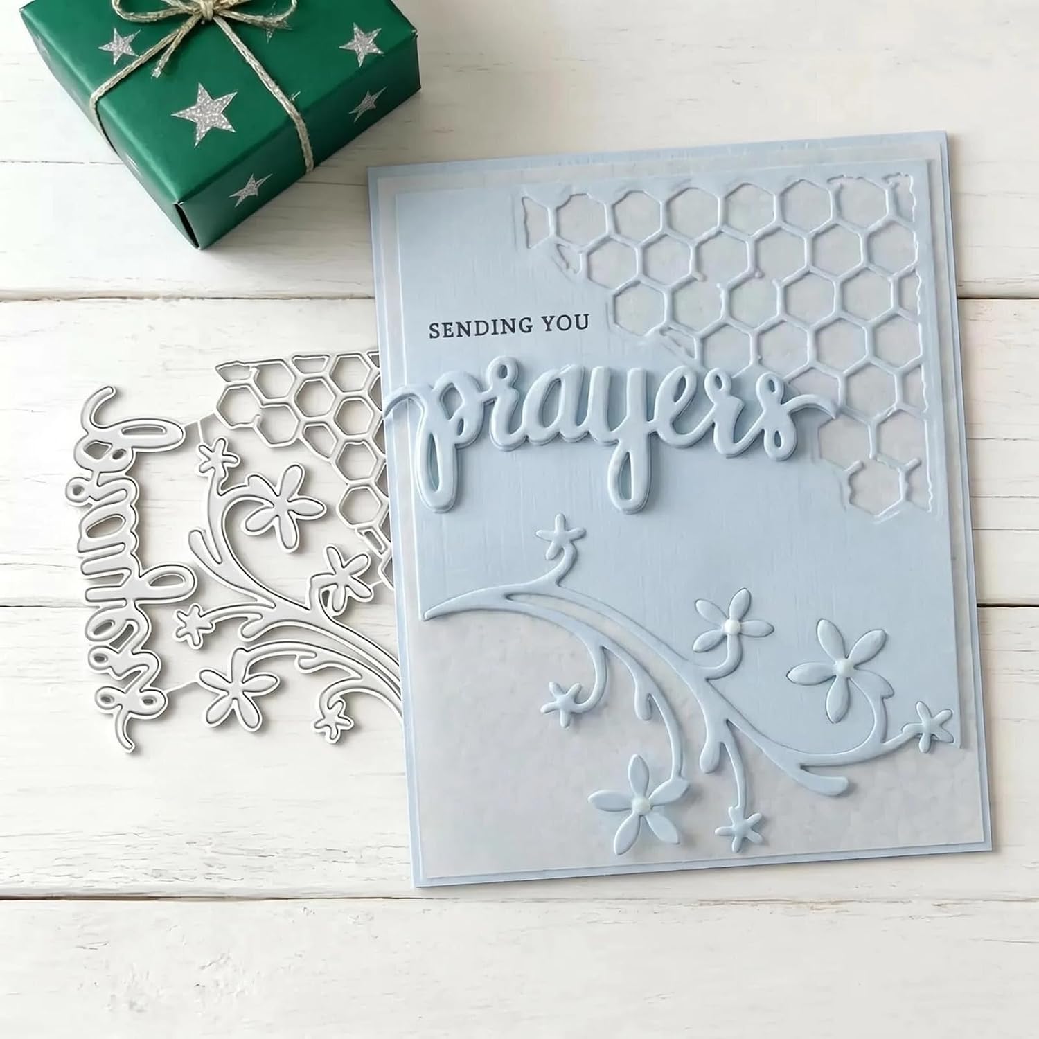 ZECNG Flower Frame Die Cut, Metal Flowers Border Cutting Die for DIY Scrapbook Photo Album Decorative Embossing Paper Card, Metal Card Making Supplies